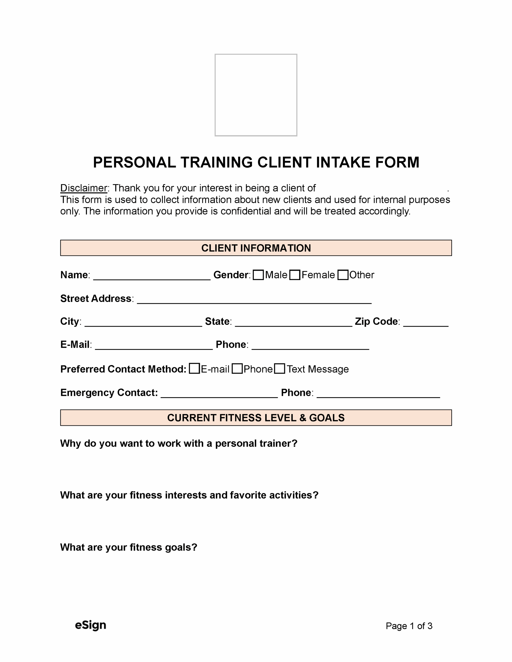 Free Client Intake Forms 35 PDF Word