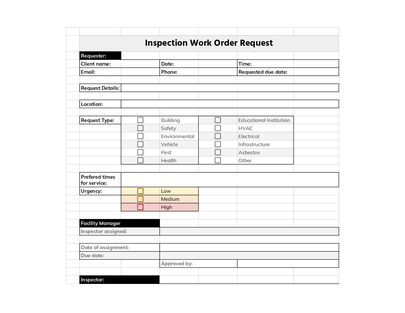 Uniform Issue Form Template Excel