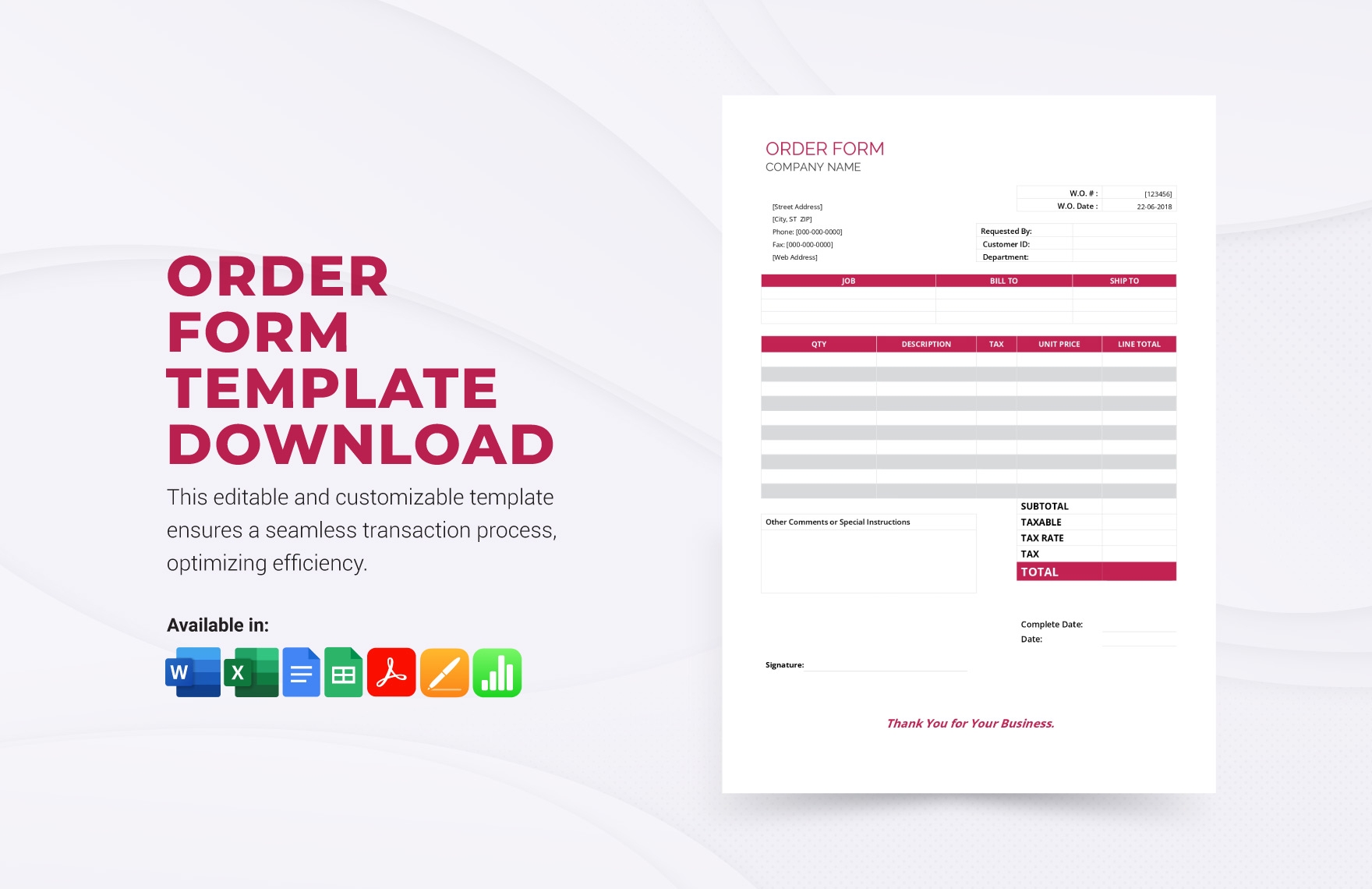 Free Editable Form Templates In Word To Download