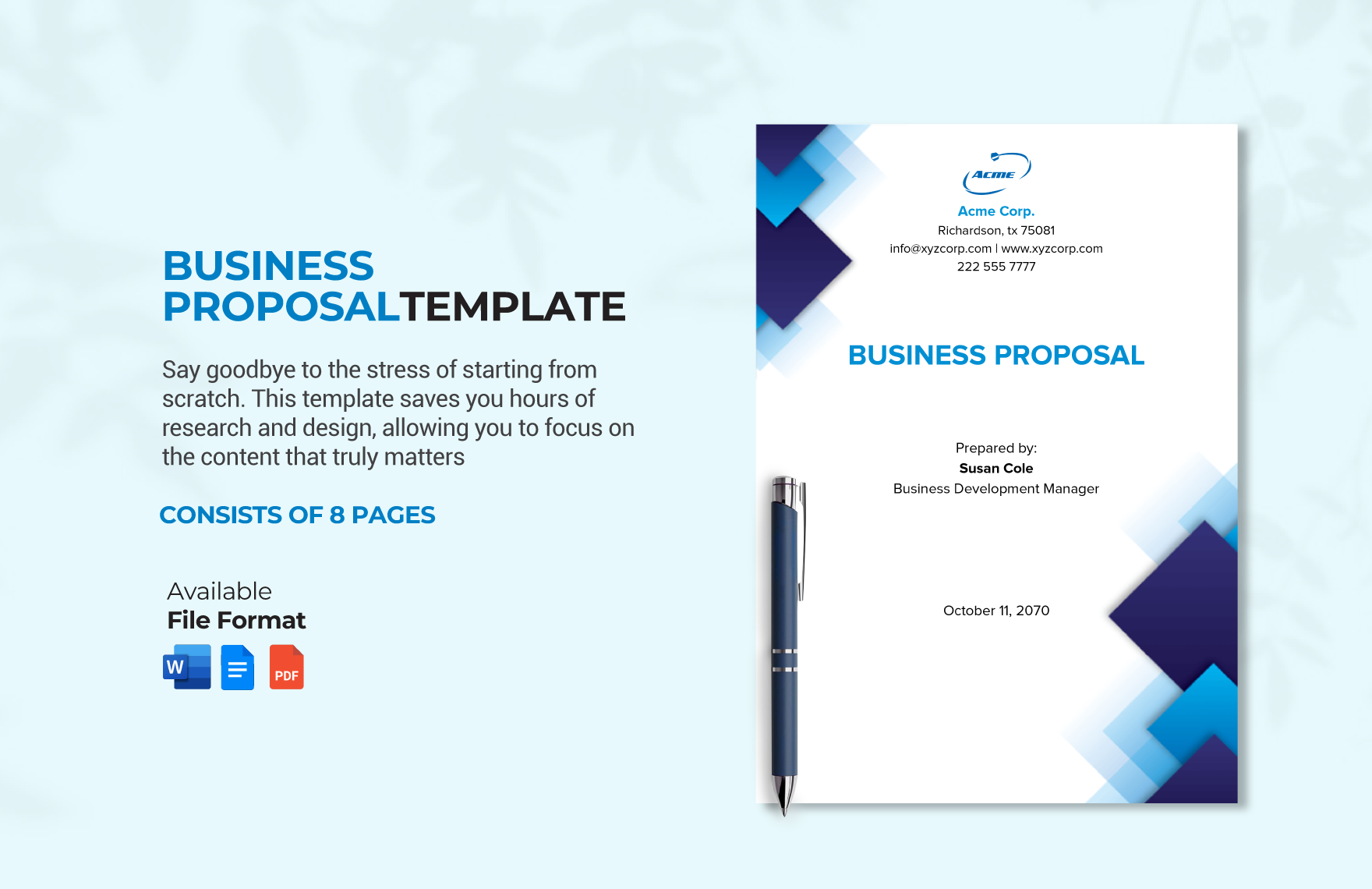Free Editable Proposal Templates In Word To Download