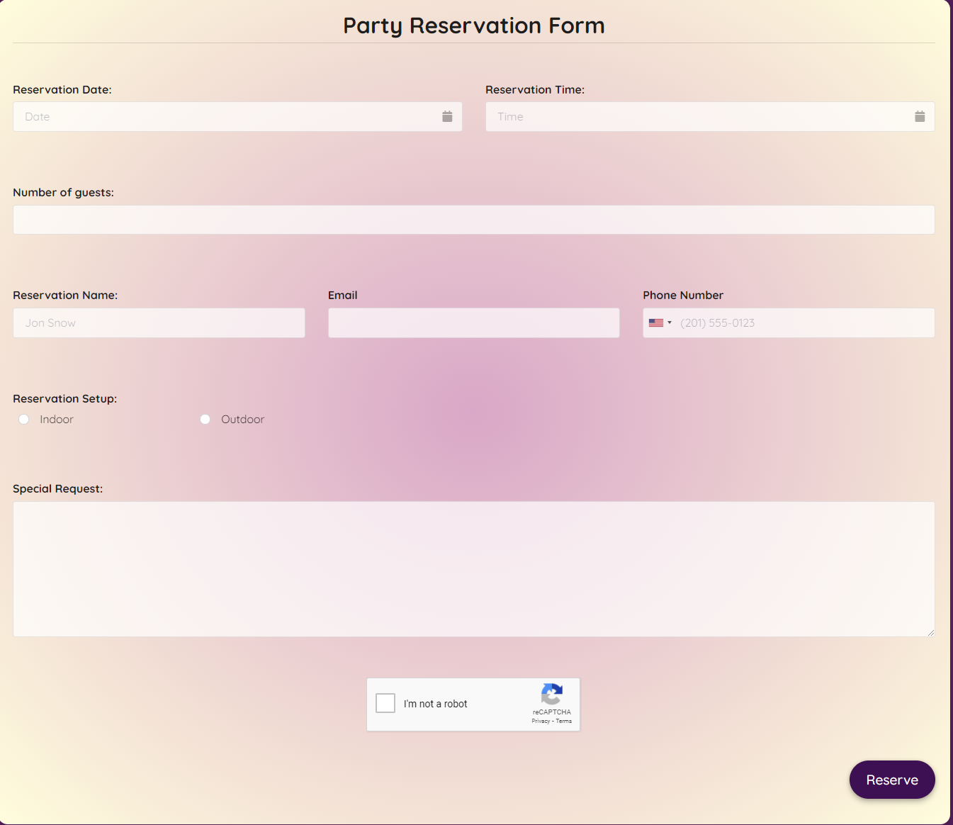 Free Hotel Reservation Form Template Formplus