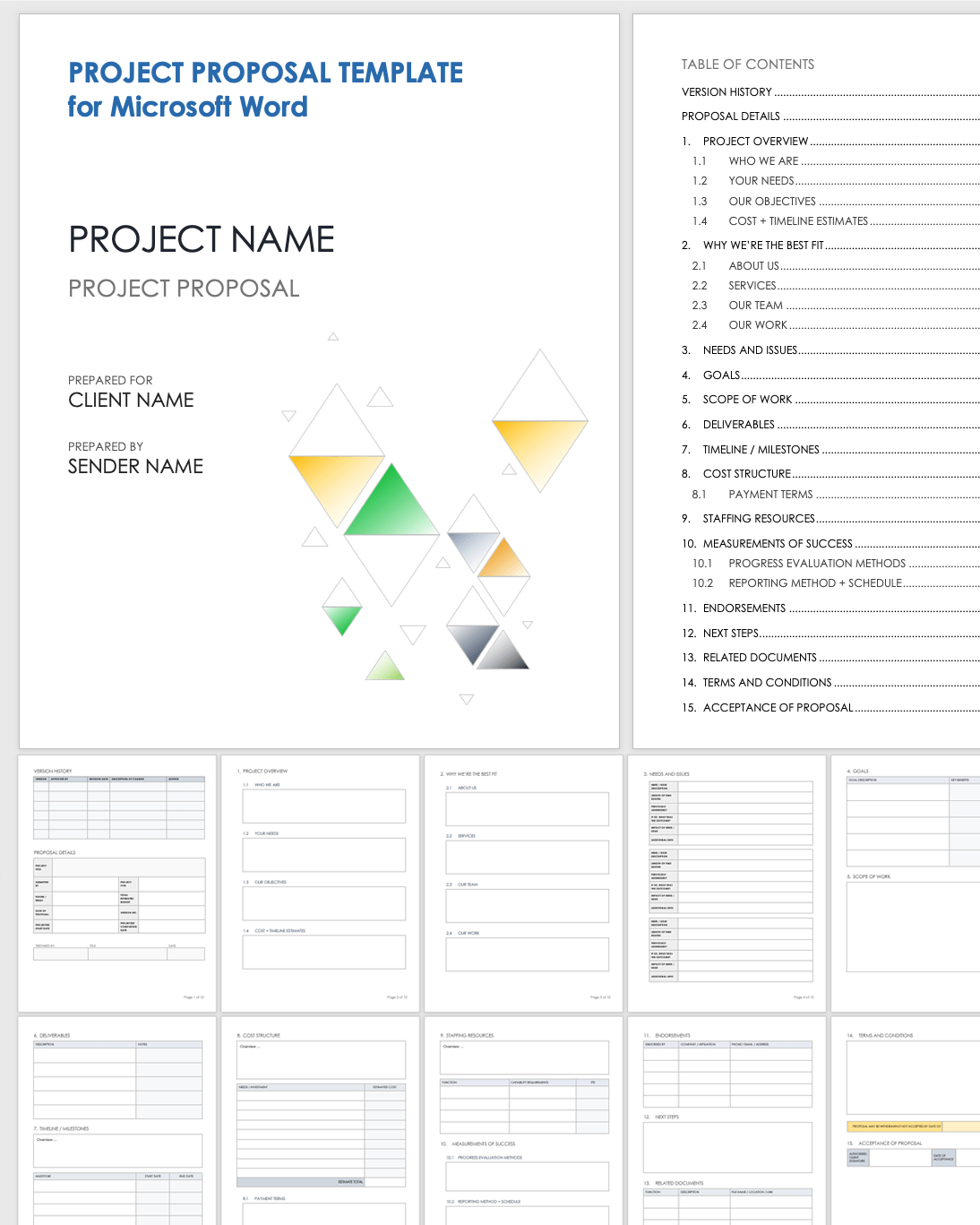 Free Microsoft Word Project Proposal Templates Smartsheet