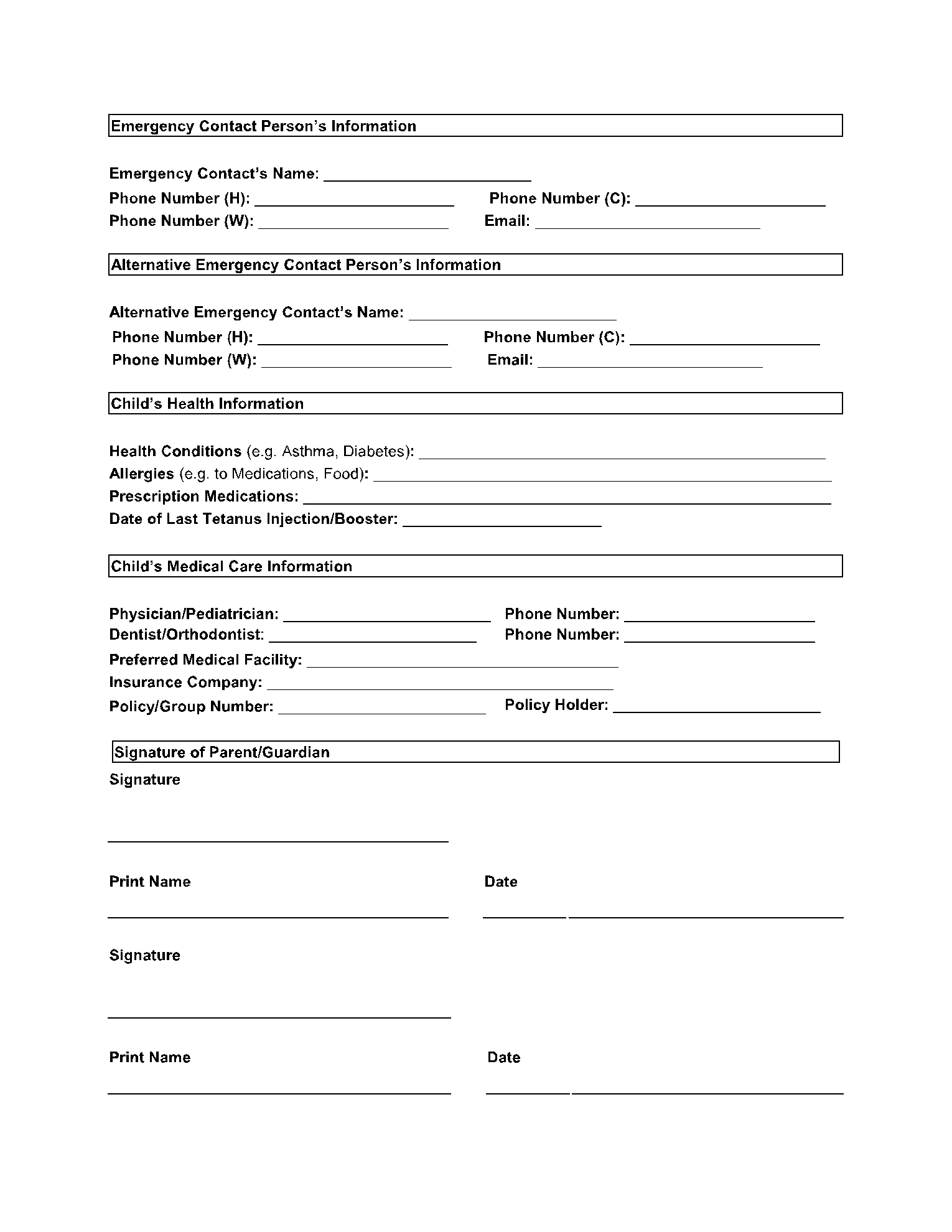 Medical Consent Form Template