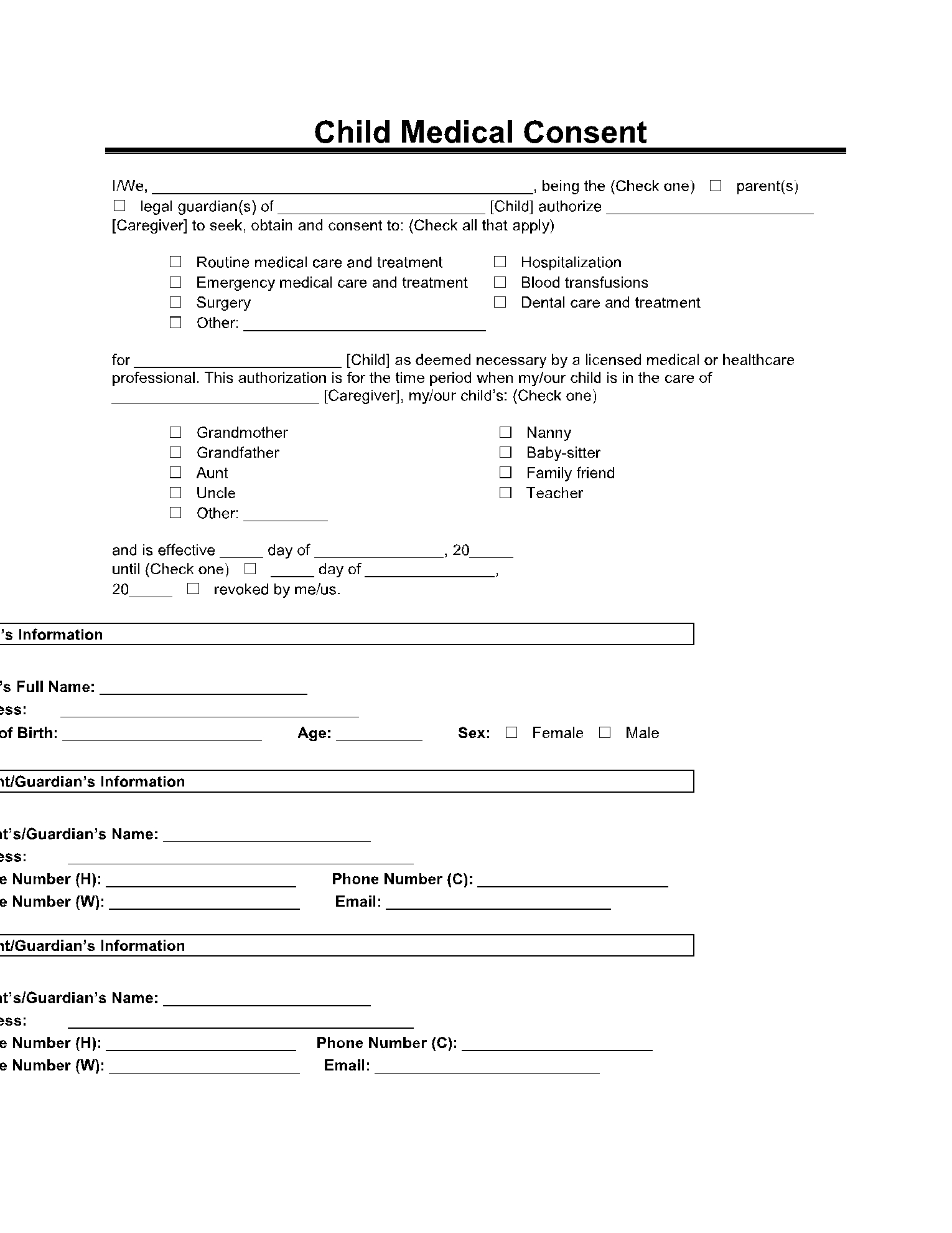 Electronic Consent Form Template