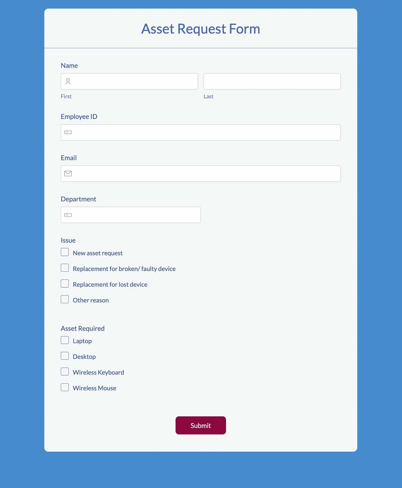 Free Online Form Templates HTML Form Templates Zoho Forms