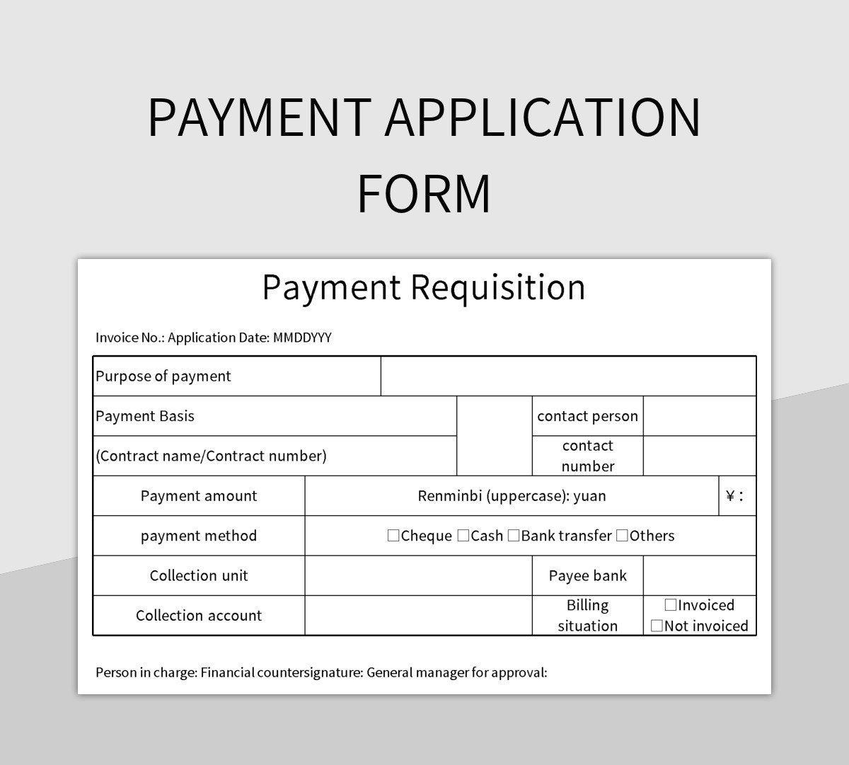 Payment Template Form