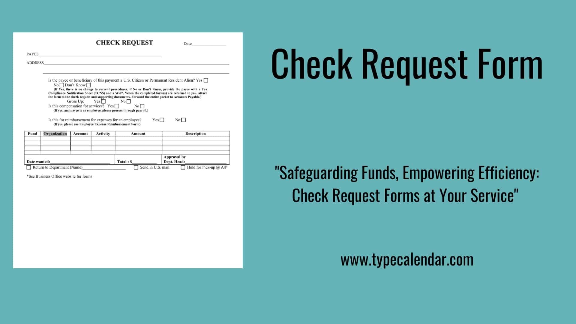 Free Printable Check Request Form Templates PDF Word Excel 