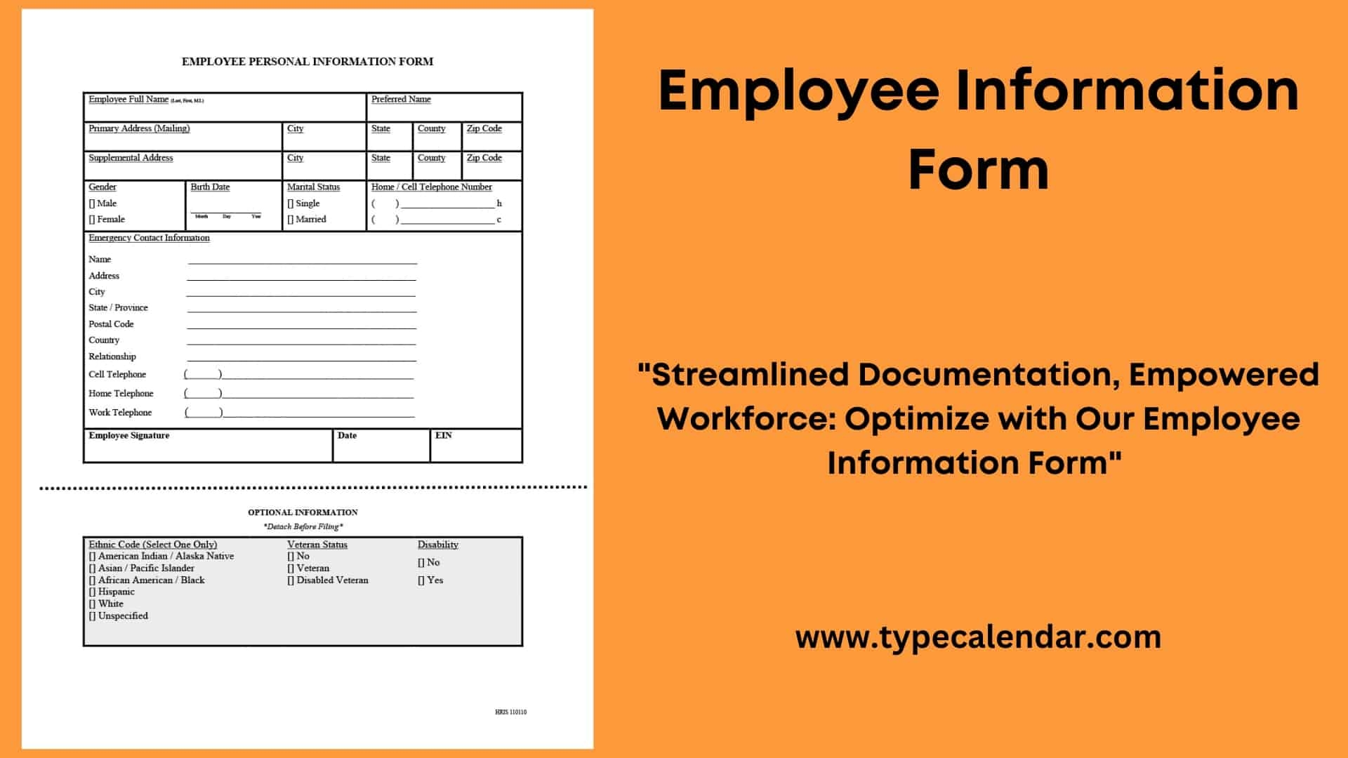 Employee Information Form Template