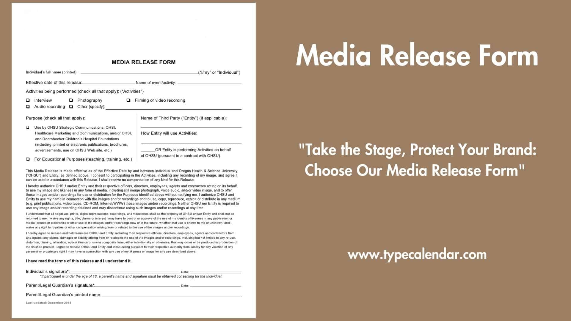Video Recording Release Form Template