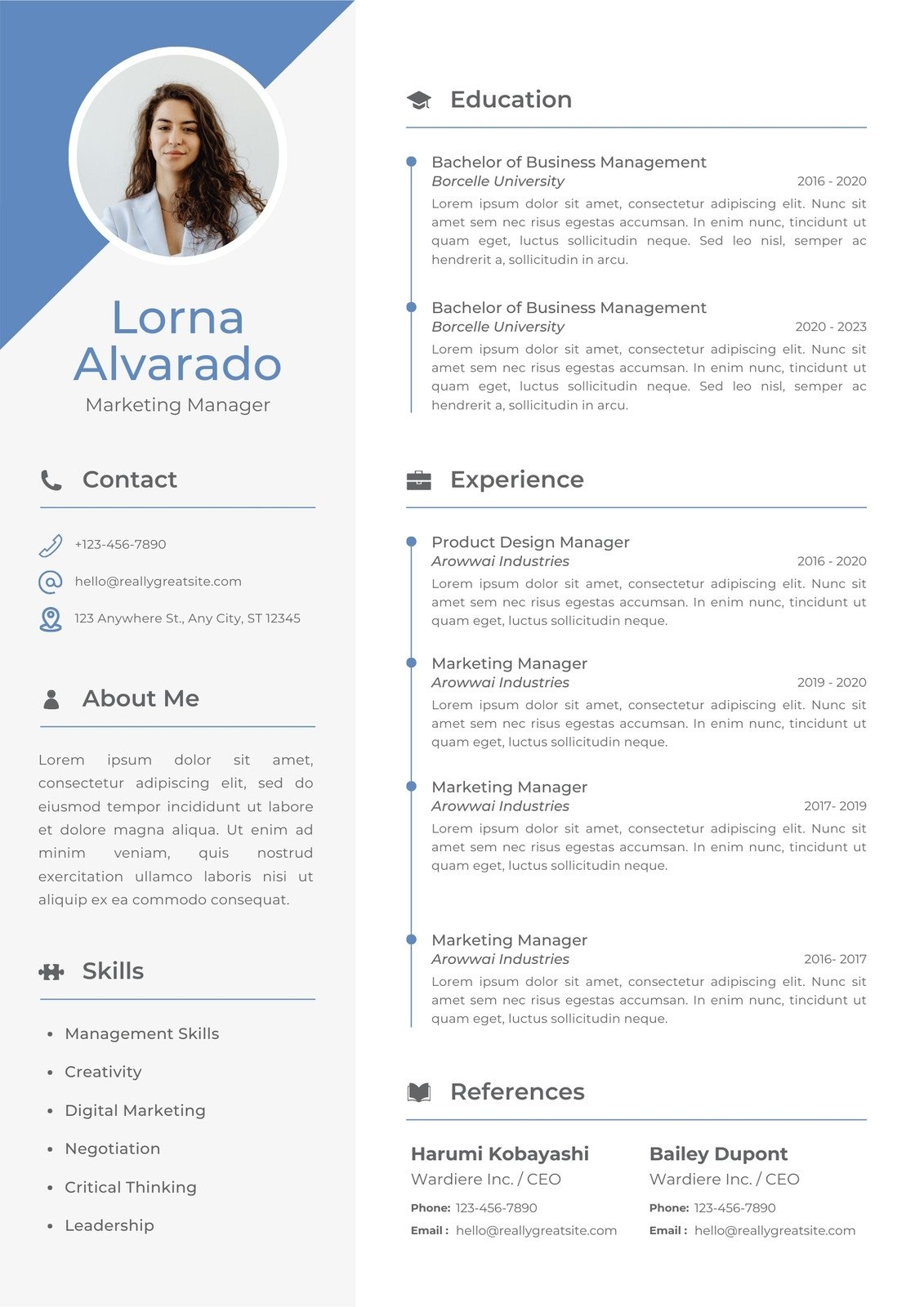 Cv Form Template