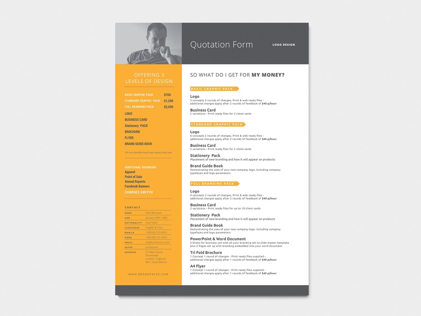 Free Quotation Form Template PSD Ai U0026 Vector BrandPacks