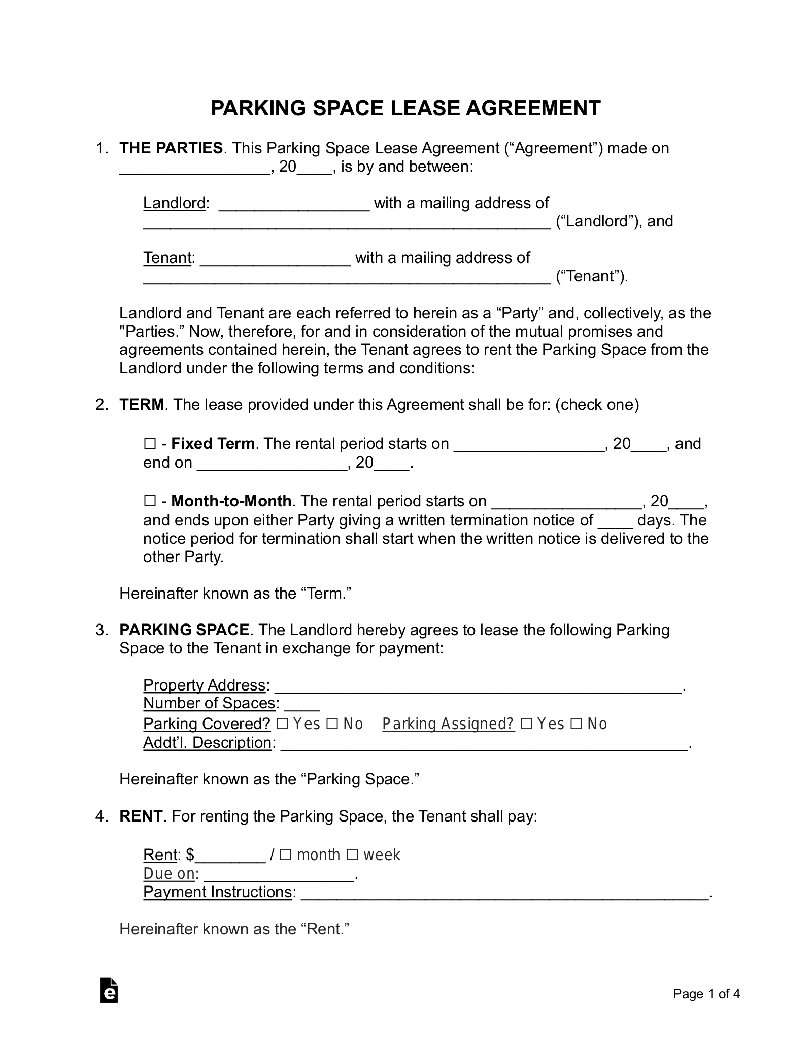 Free Rental Lease Agreement Templates 15 PDF Word EForms