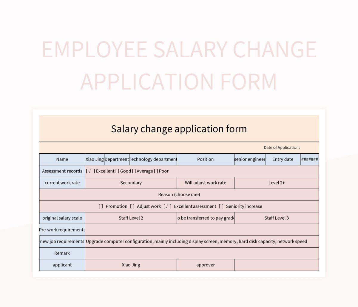 Free Salary Changes Templates For Google Sheets And Microsoft Excel Slidesdocs