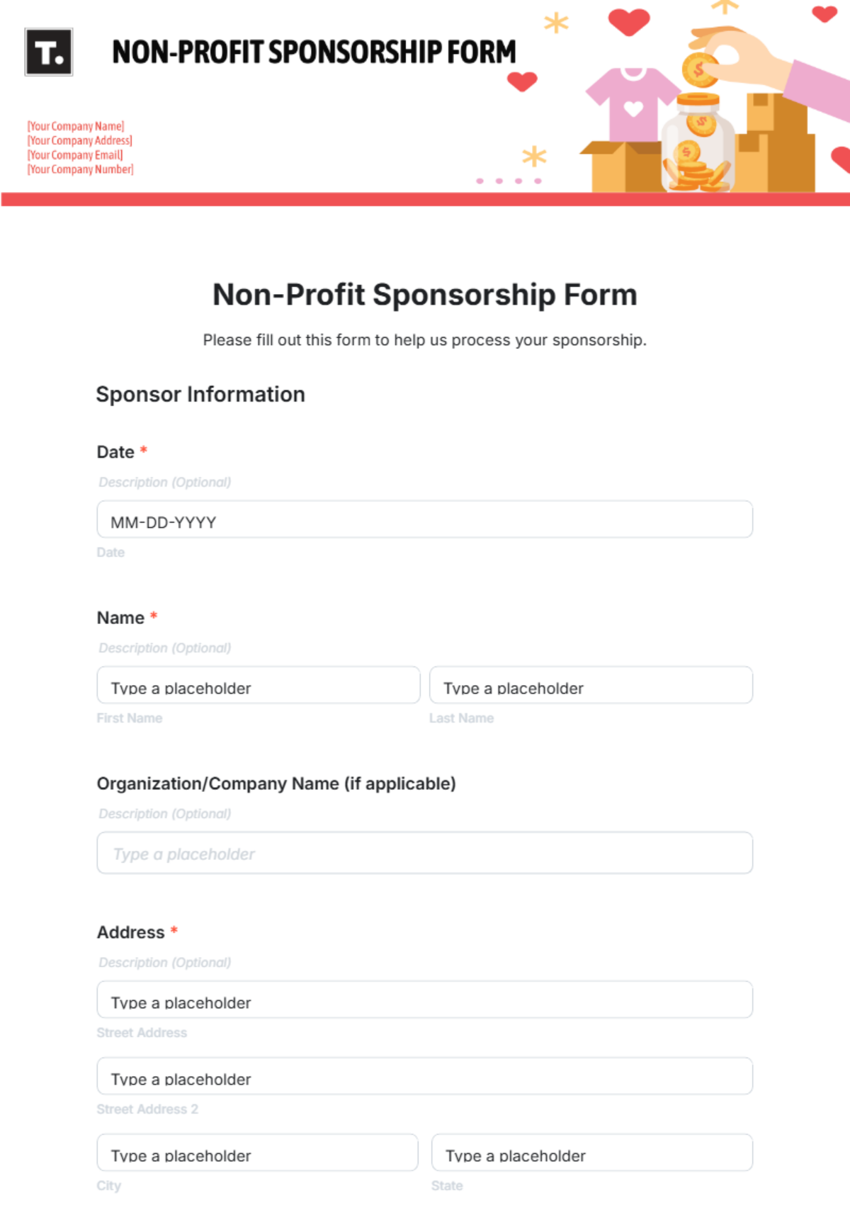 Free Sponsorship Templates To Edit Online