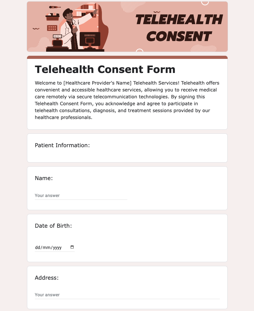 Telehealth Consent Form Template
