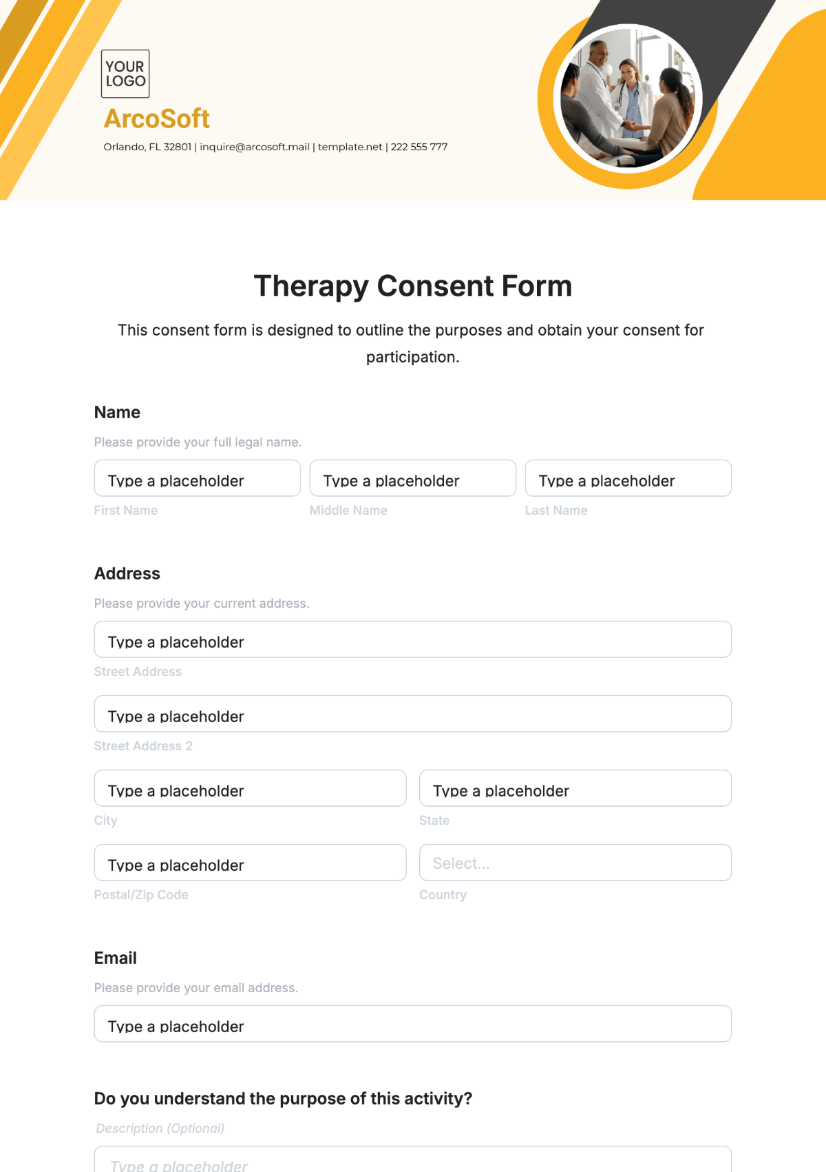 Free Therapy Consent Form Template To Edit Online