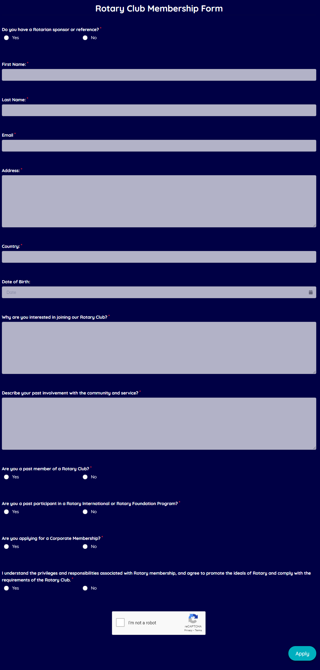 Golf Club Membership Form Template Formplus