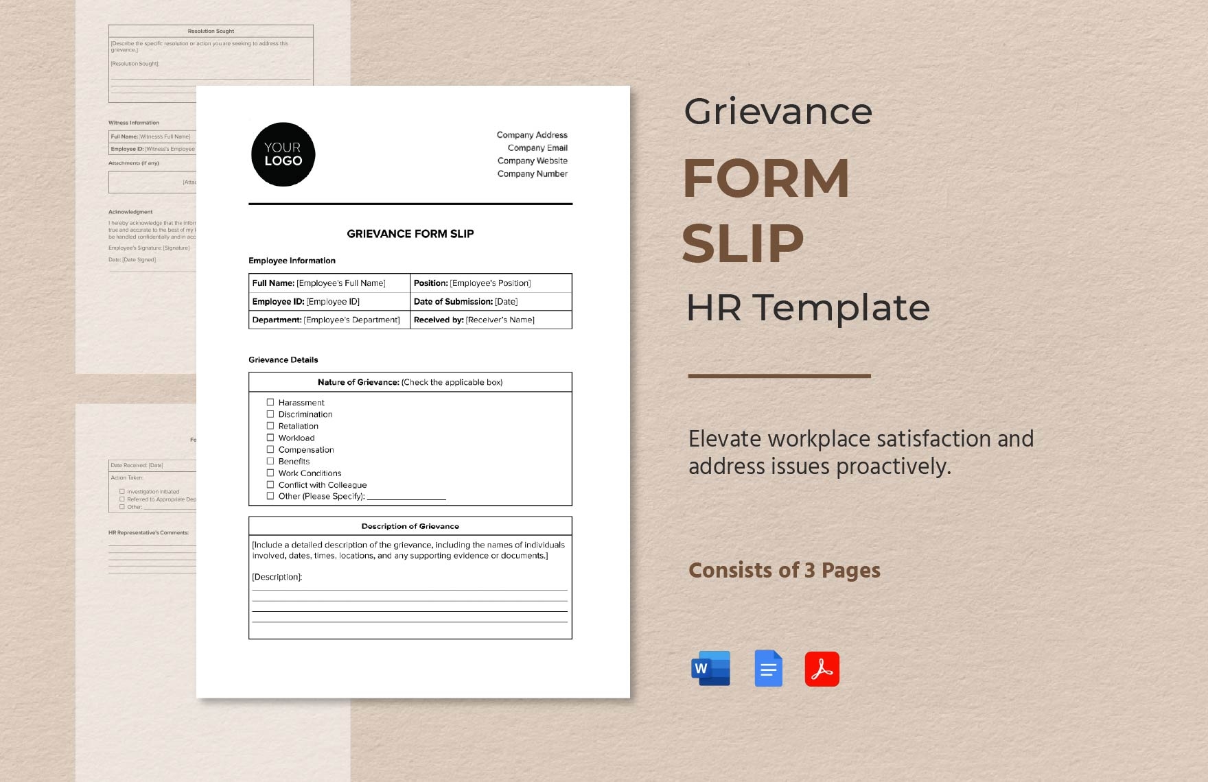 Grievance Form Template Word
