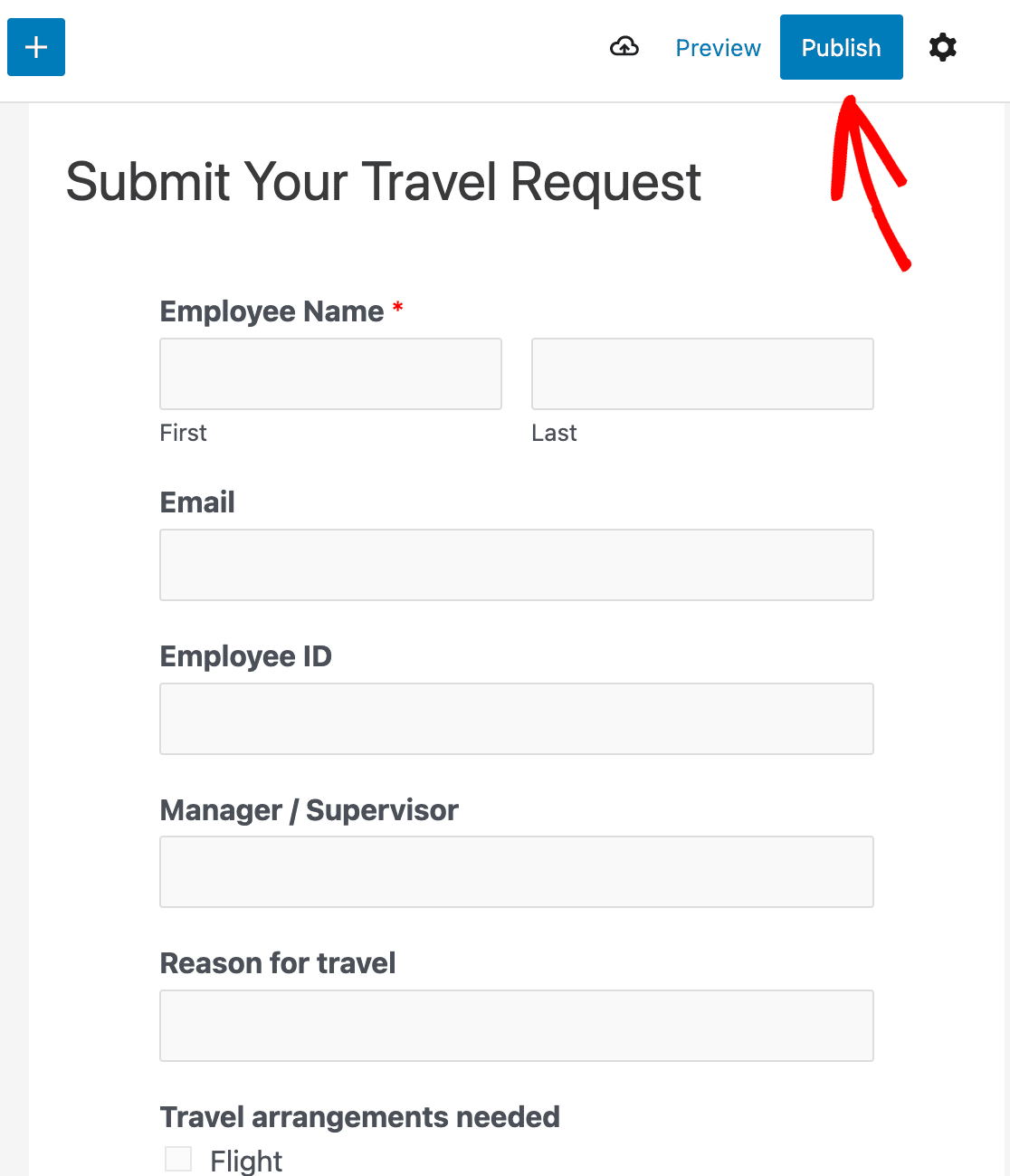 How To Create An Online Travel Request Form In WordPress