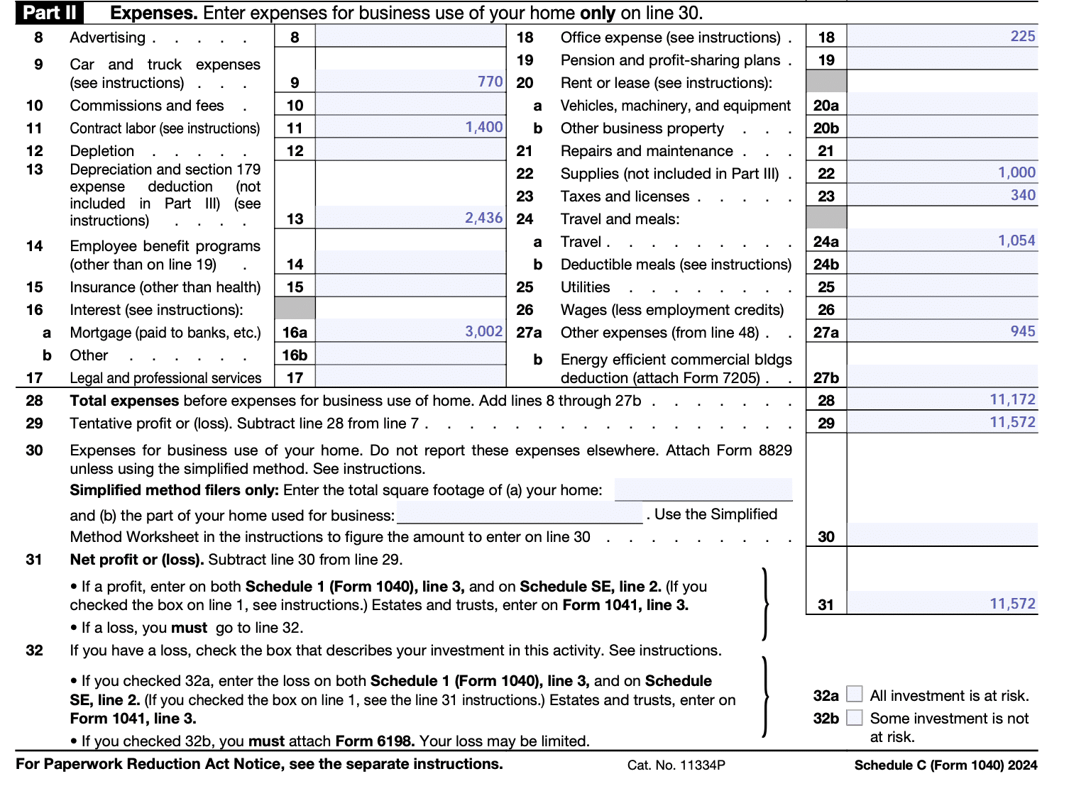 1040 Form Template