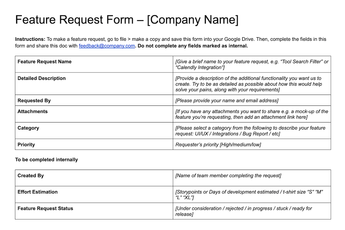 How To Manage Feature Requests Template Included 