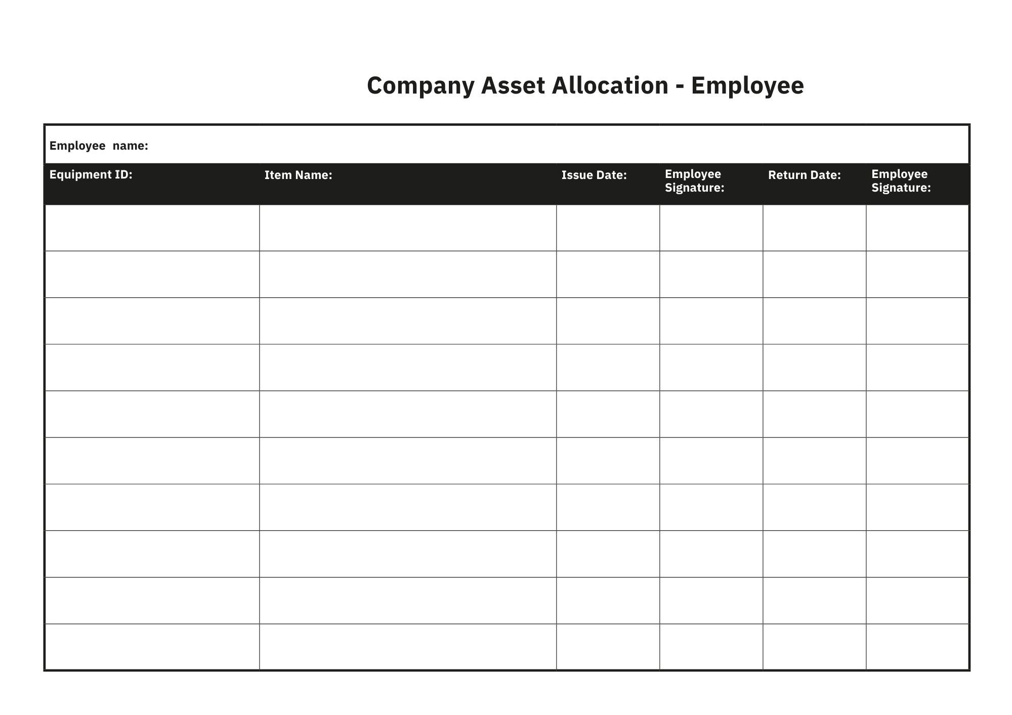 Asset Disposal Form Template