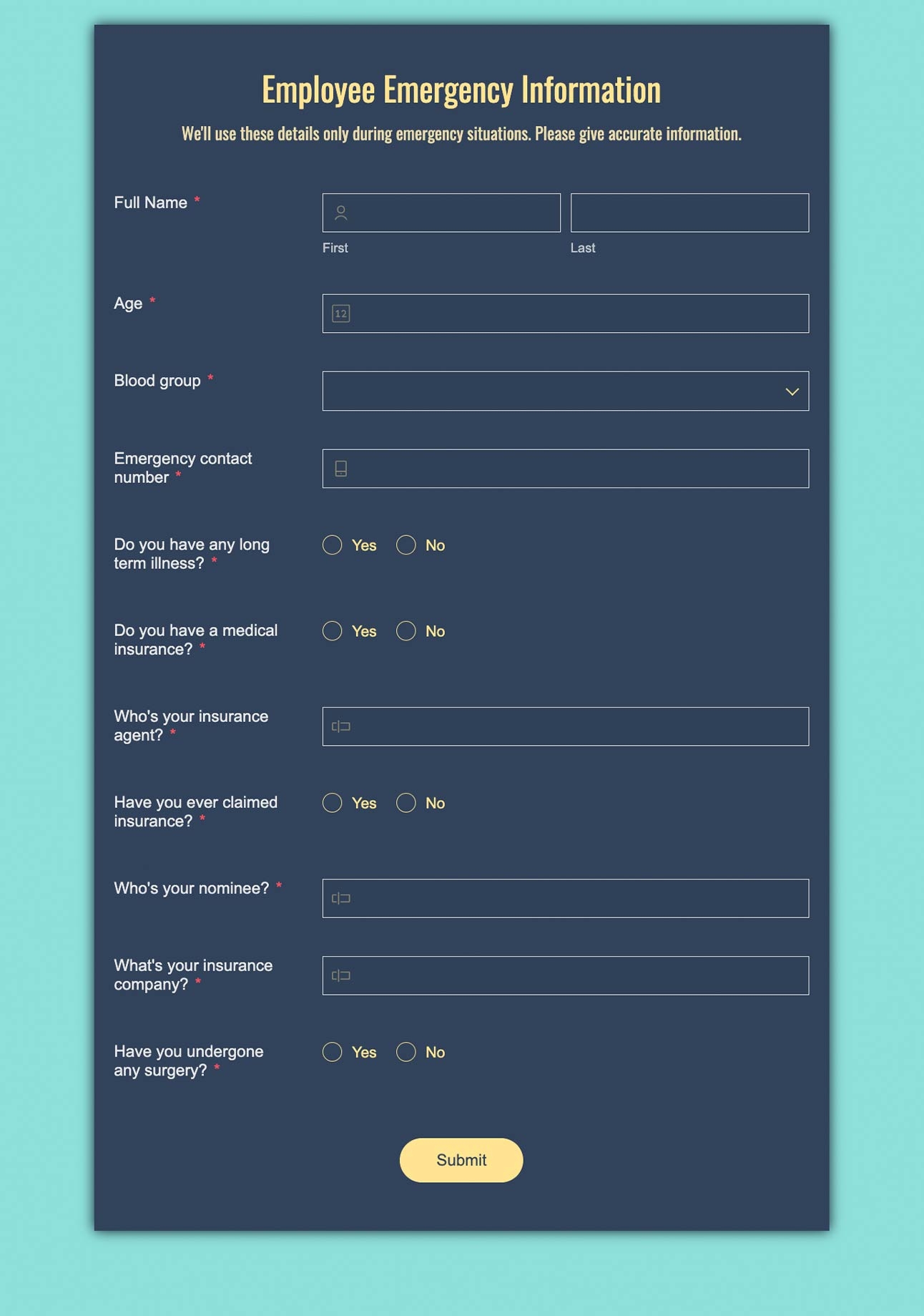 HR Form Templates Zoho Forms