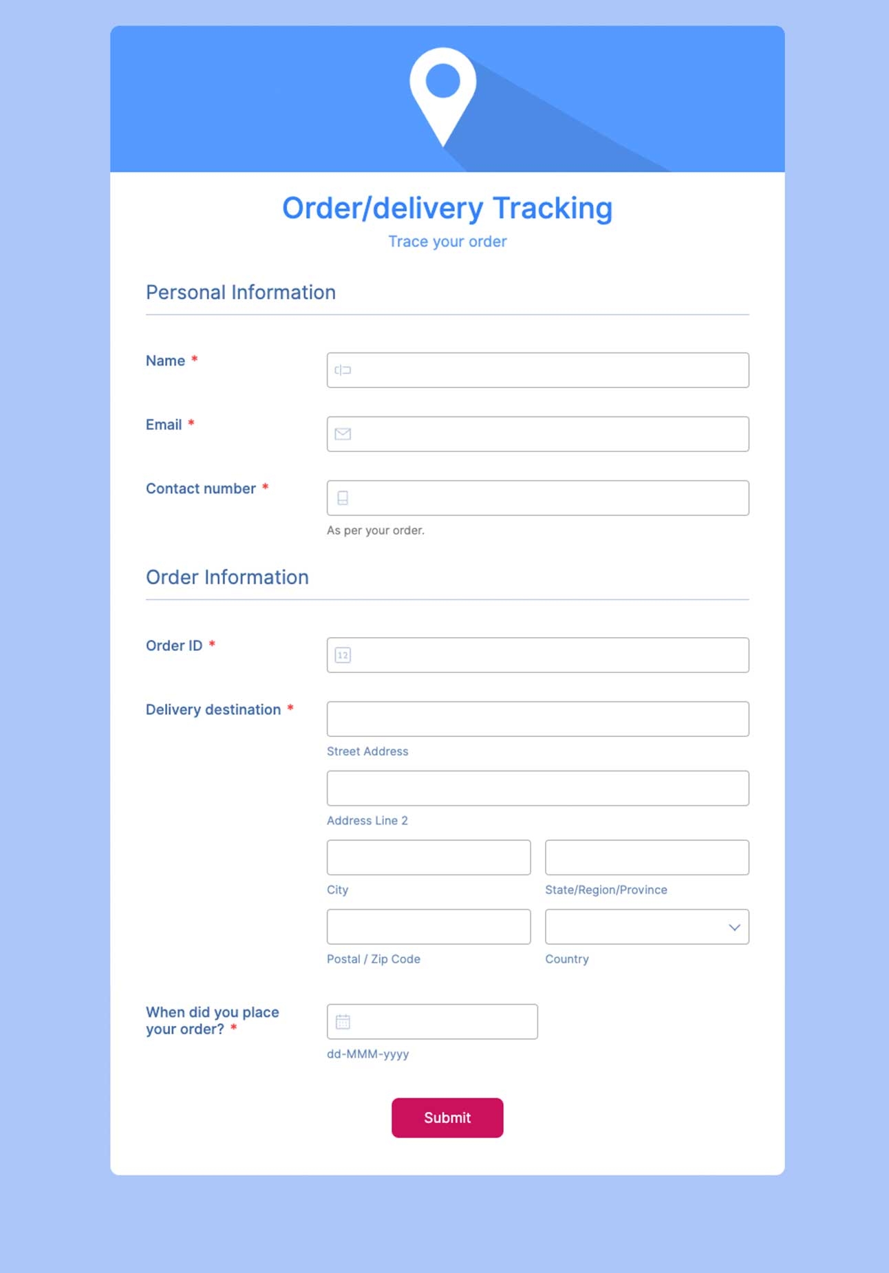 Form Template Free
