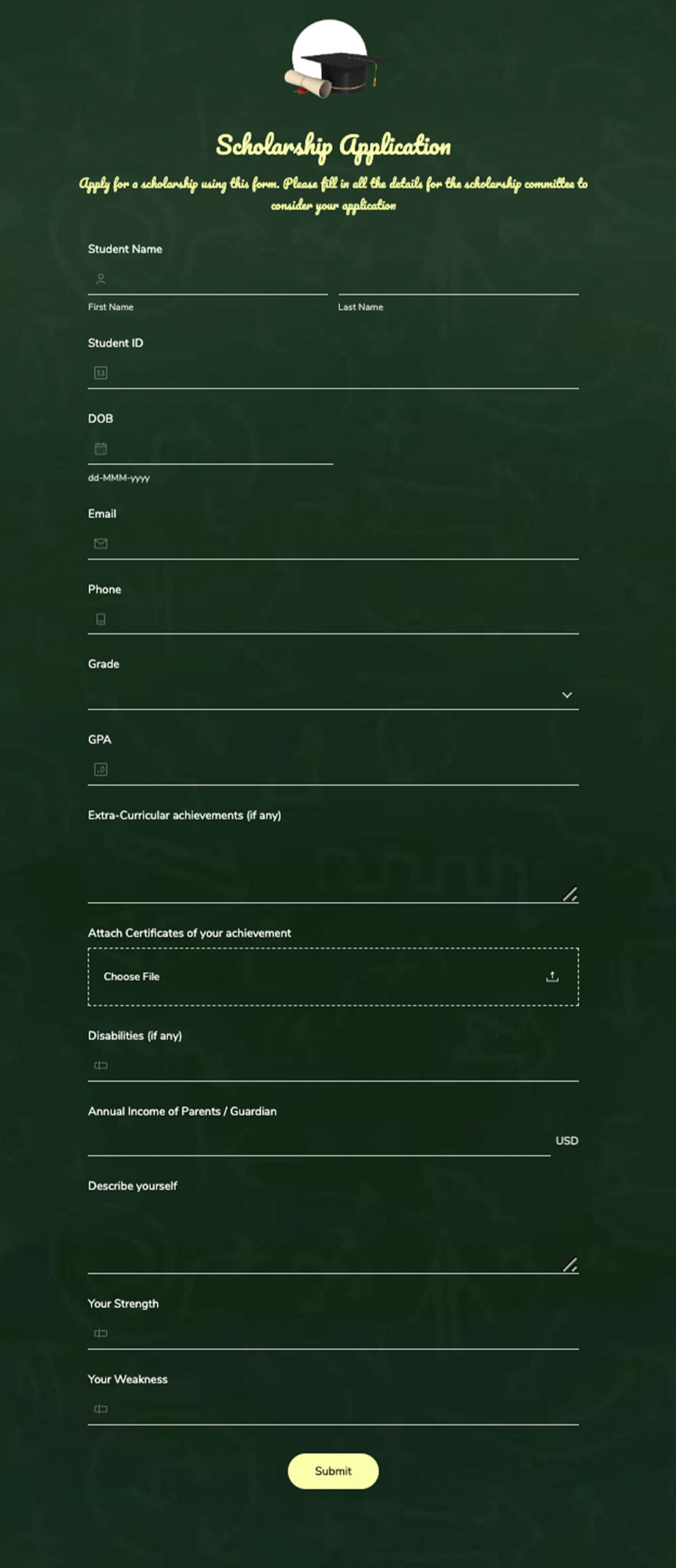HTML Form Templates Free Online Form Templates Zoho Forms