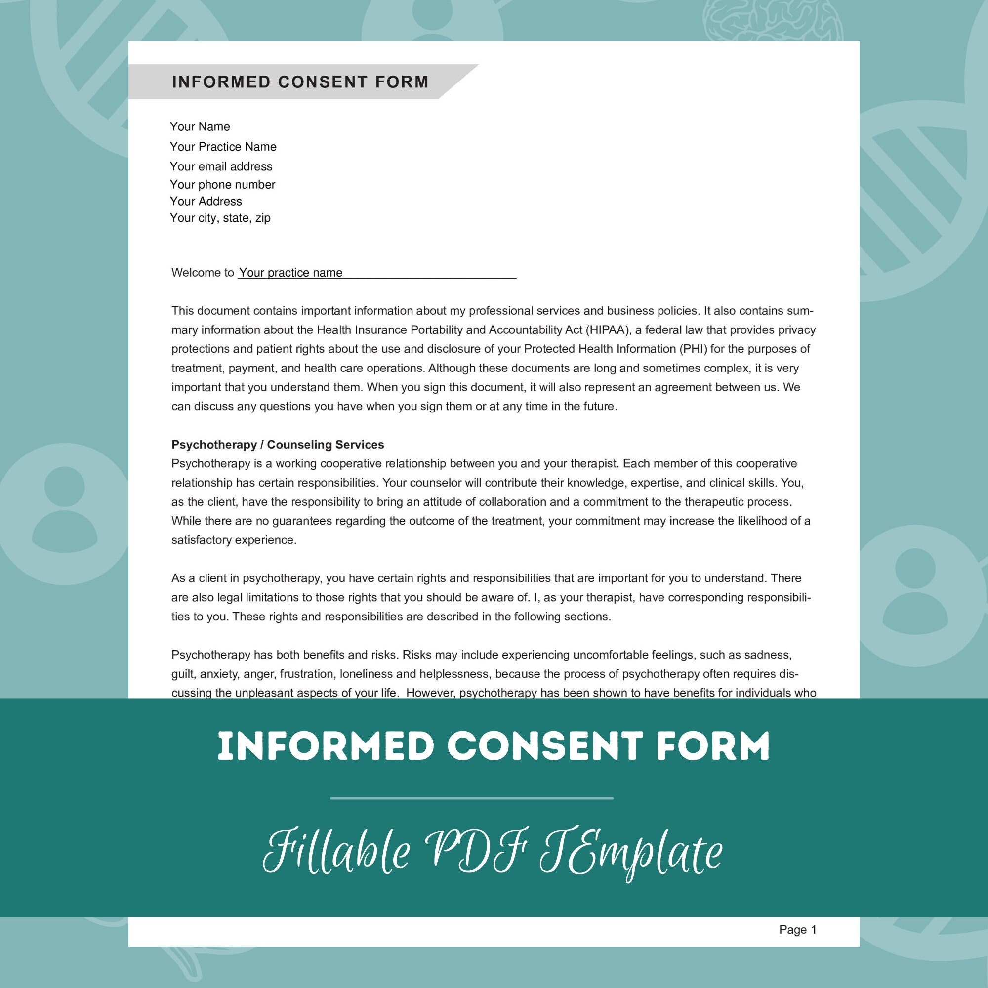 Therapy Consent Form Template