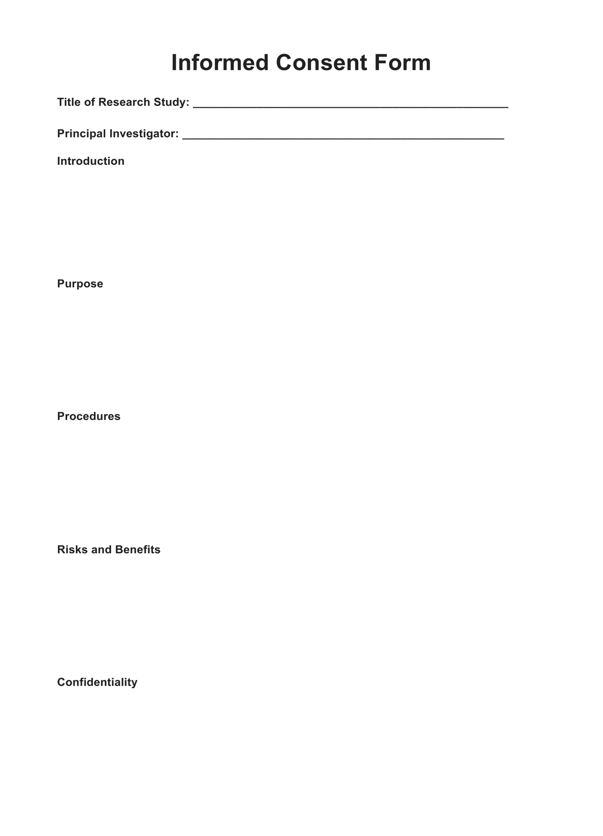 Informed Consent Form U0026 Example Free PDF Download