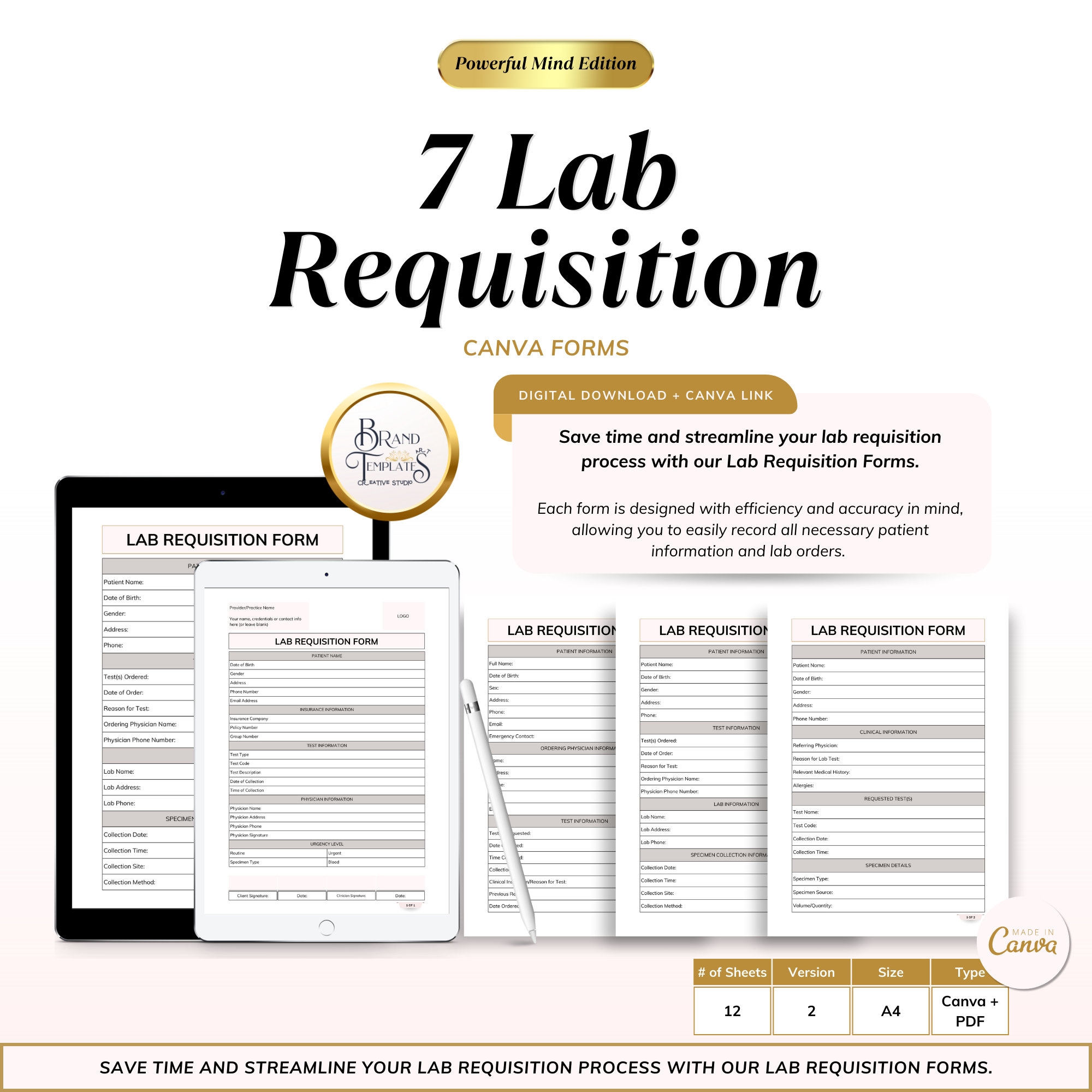 Lab Requisition Forms 7 Editable Canva Templates And Printable 