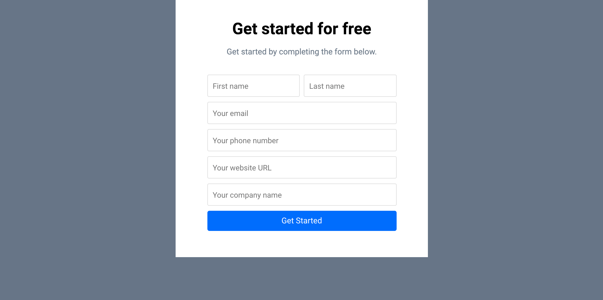 Lead Generation Form Template ConvertFlow