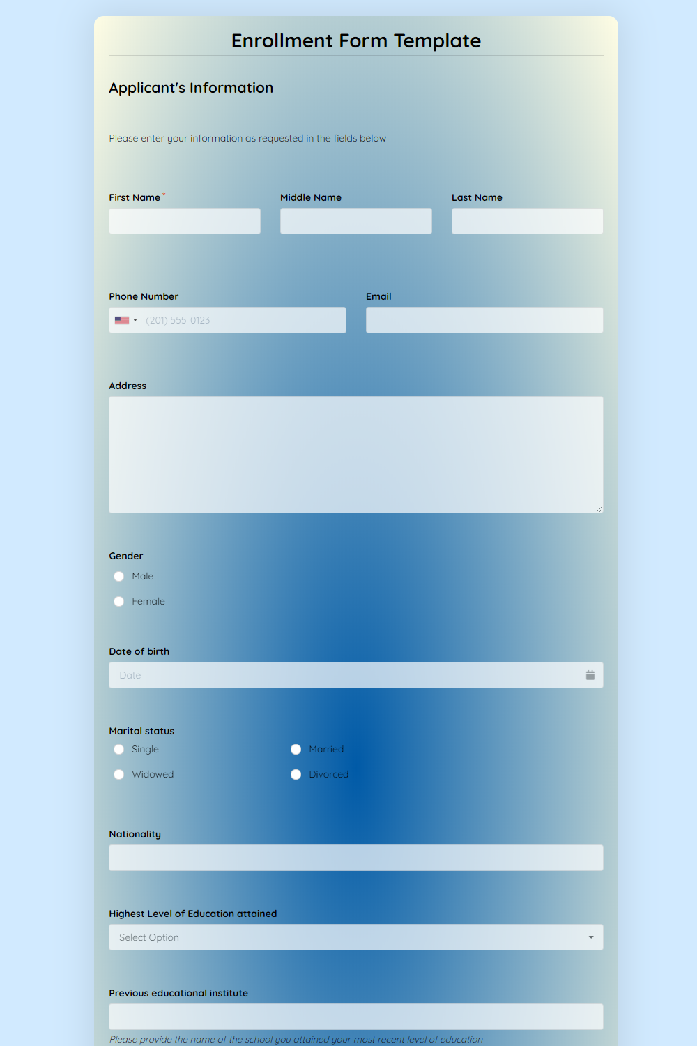 Learner Enrollment Form Template Formplus