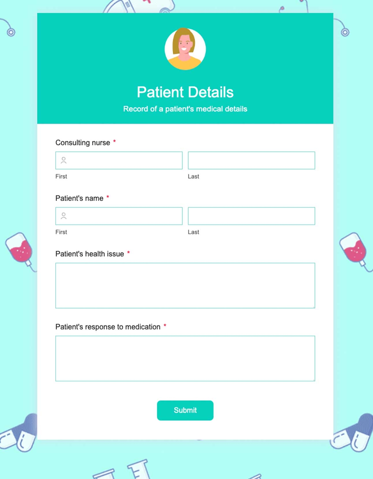 Medical Form Templates Zoho Forms