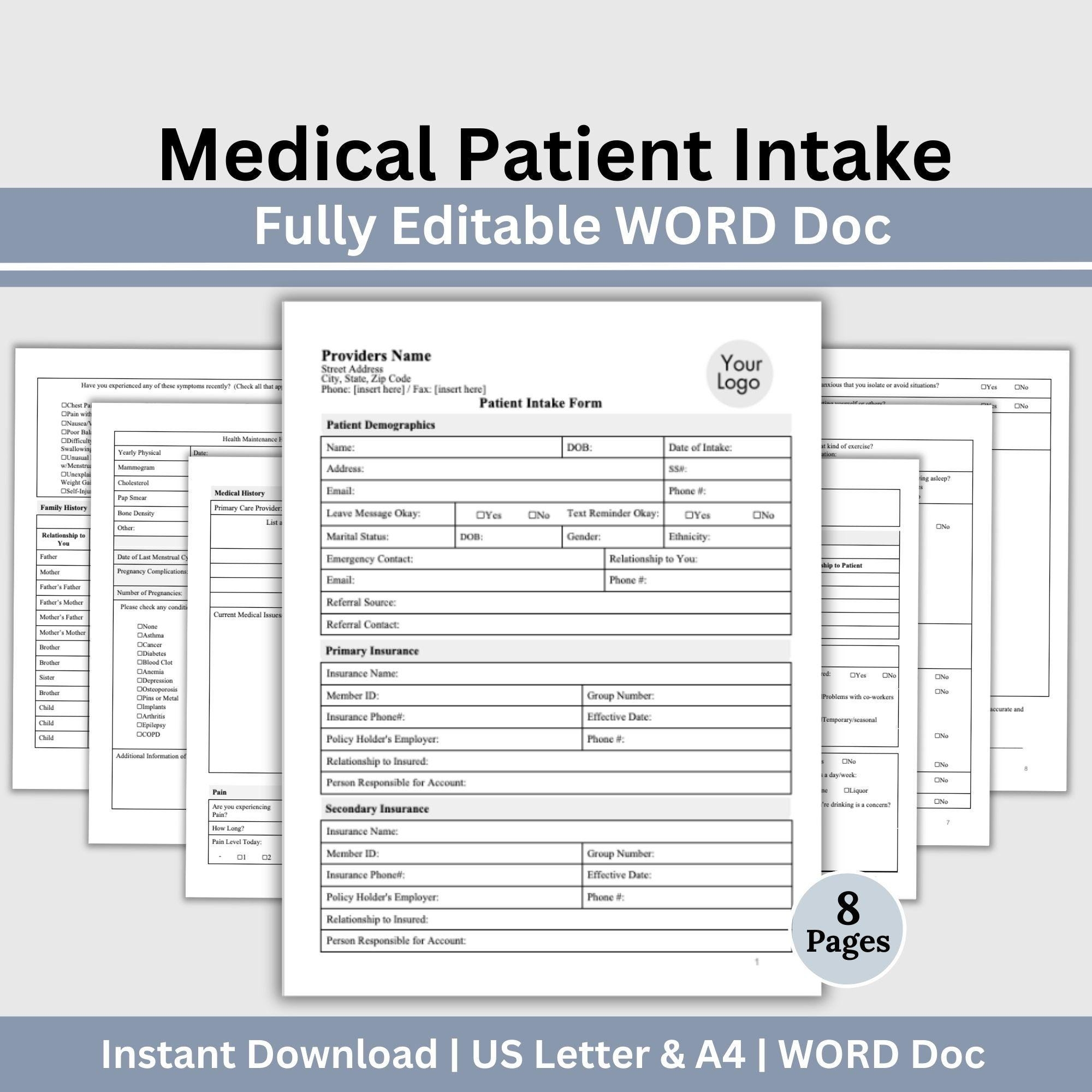 Medical Form Template Word