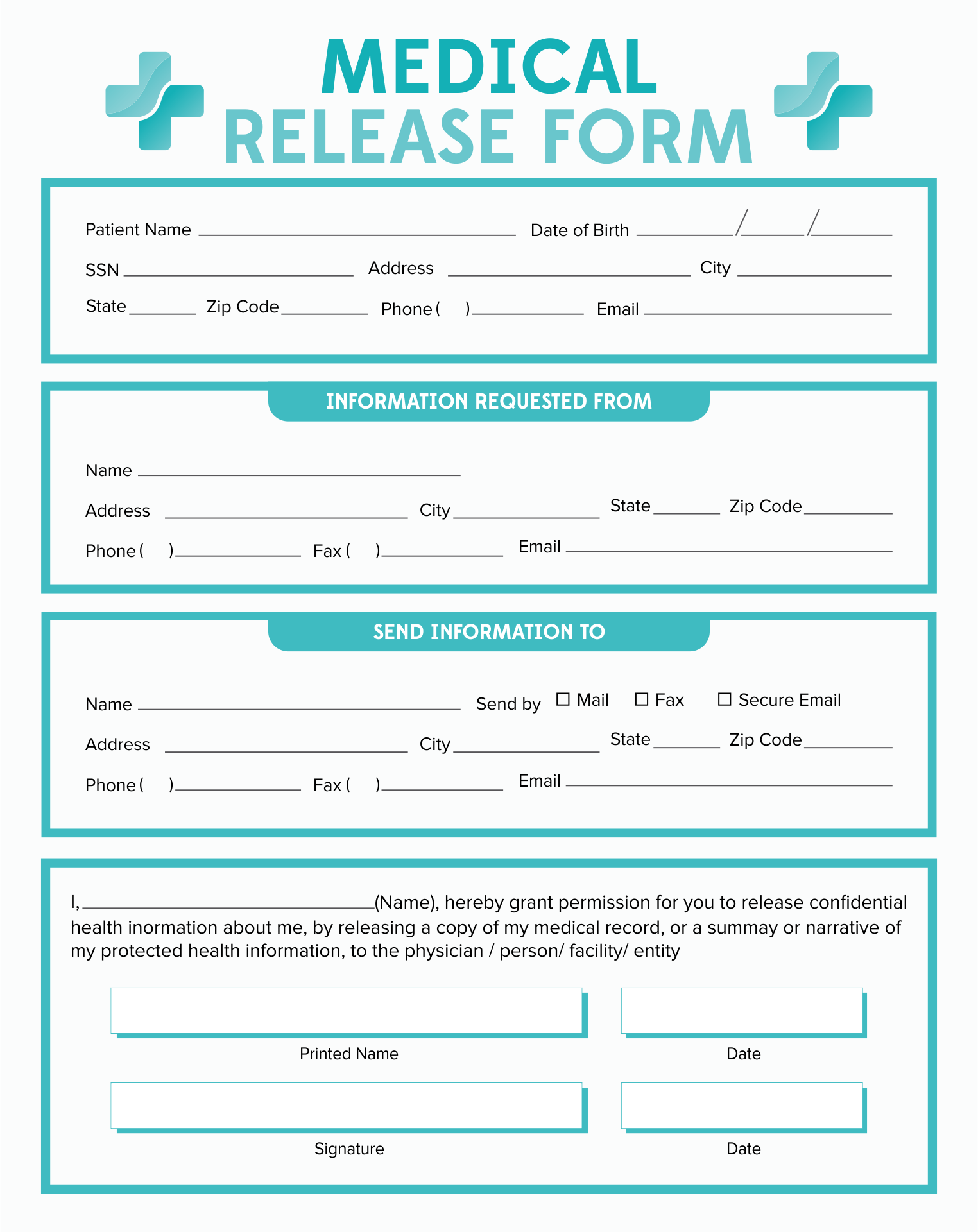 Medical Release Form Template Word