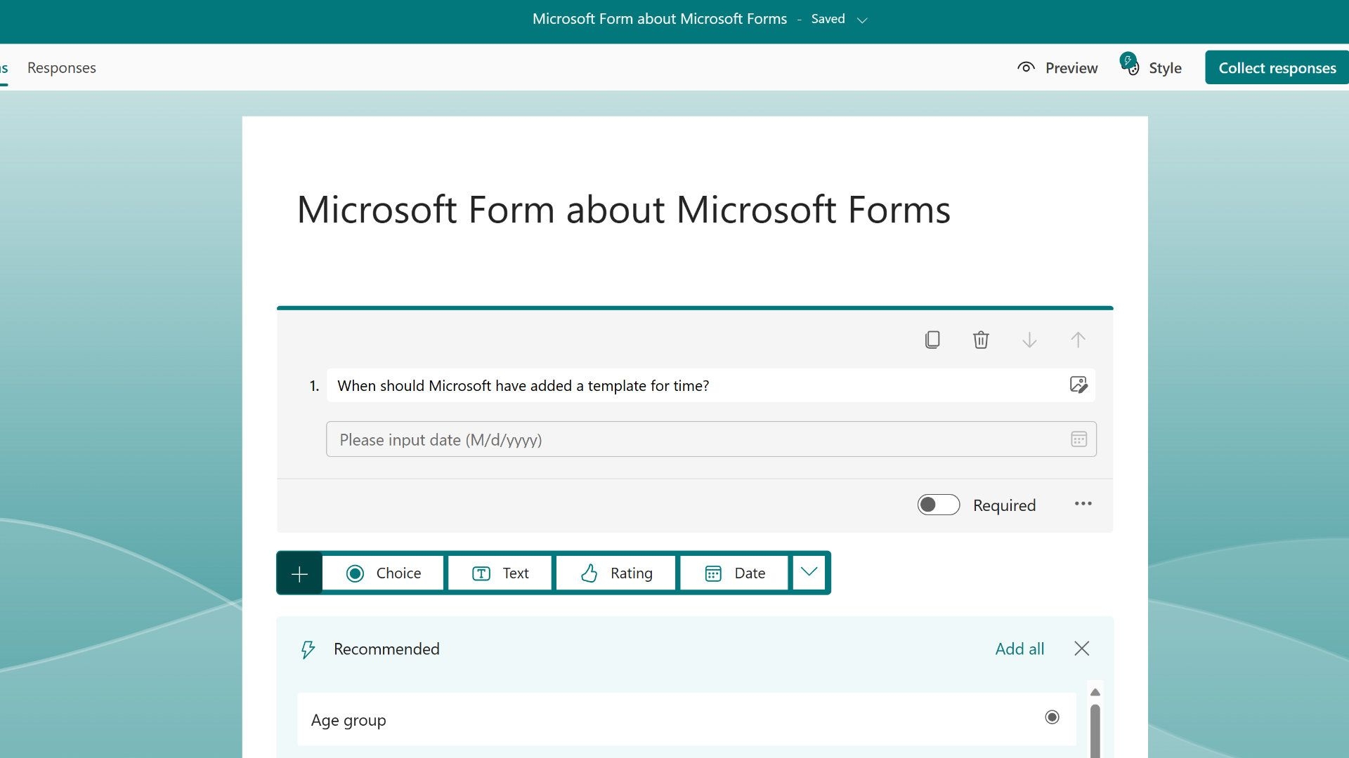 Microsoft Forms Lacks The Ability To Ask Questions About Time And One User Has Been On A Fruitless 7 year Quest To Get It Added Windows Central
