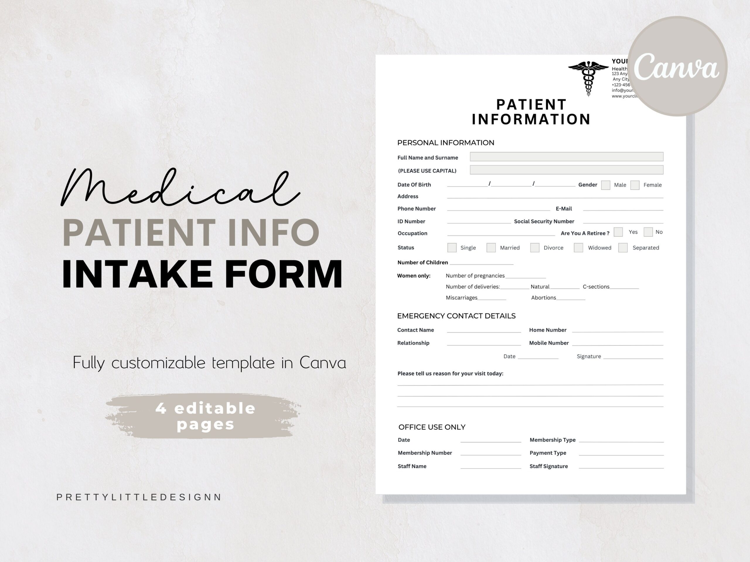 Patient Information Form Template