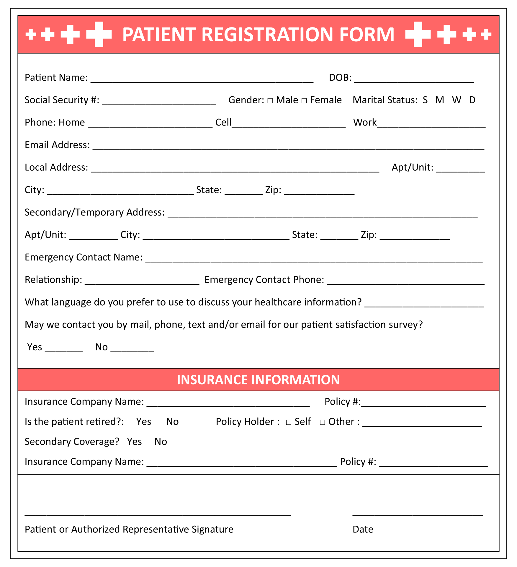 New Patient Forms Medical Office