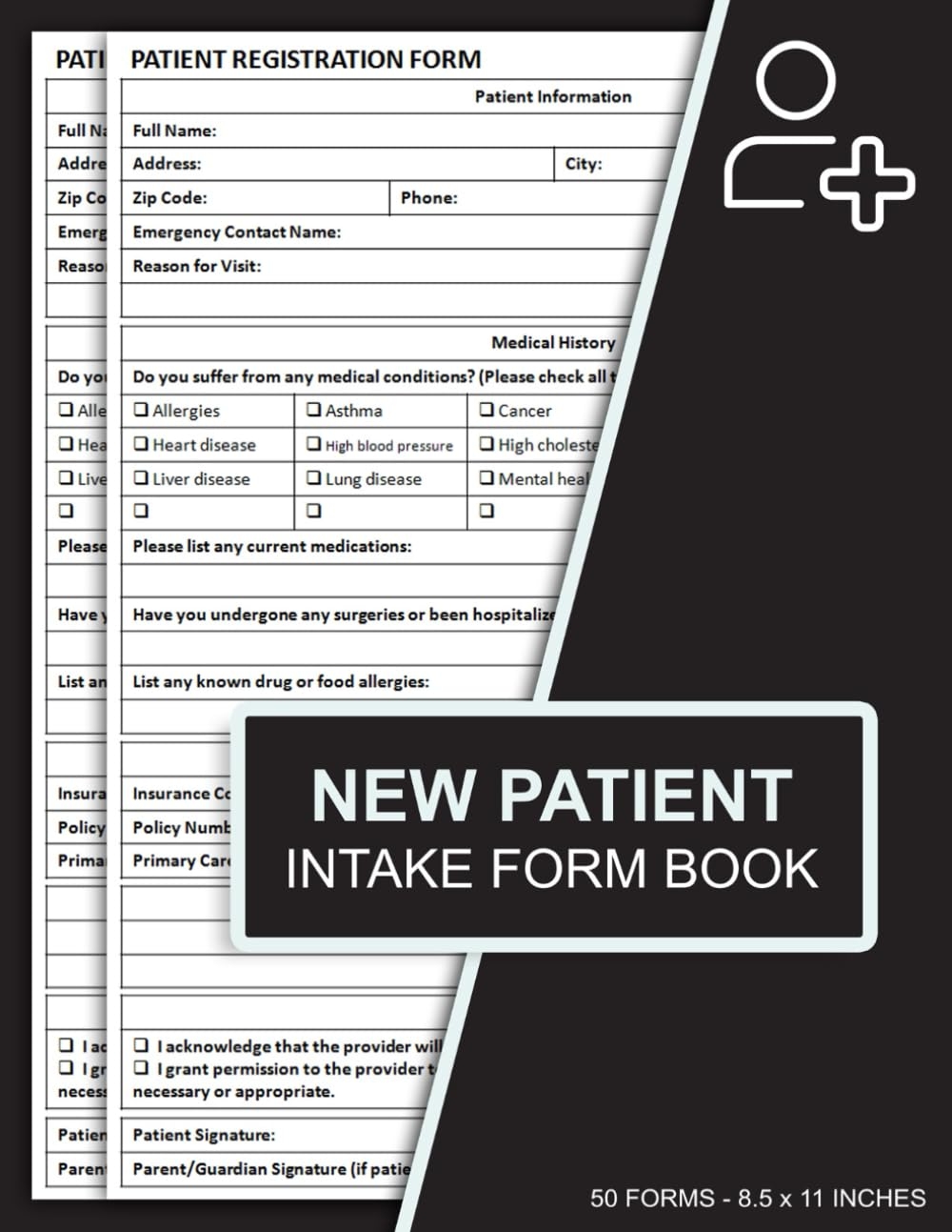 New Patient Intake Form Book Patient Registration Forms For 