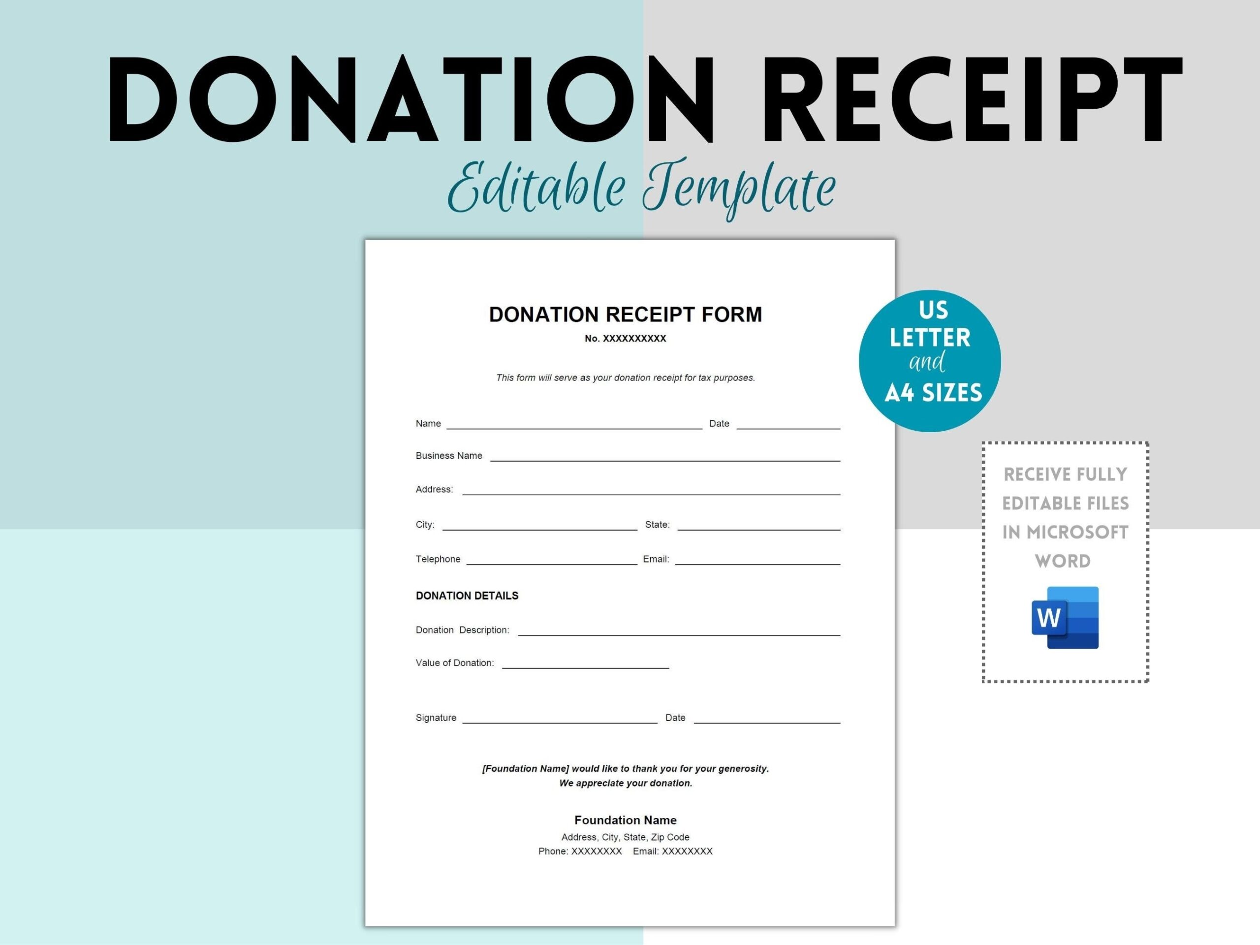 Nonprofit Donation Receipt Donation Receipt Forms Donation 