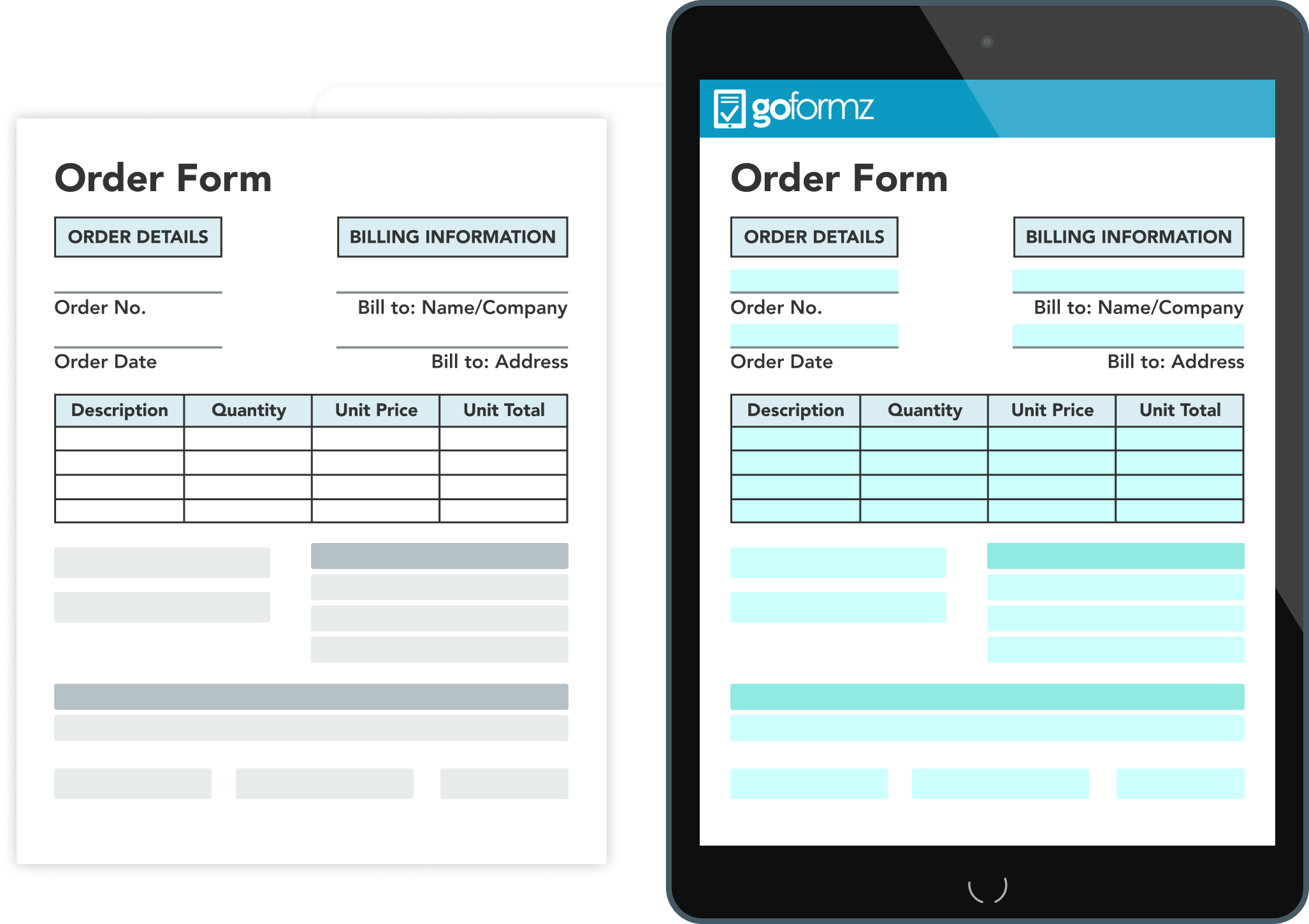 Online Order Form GoFormz