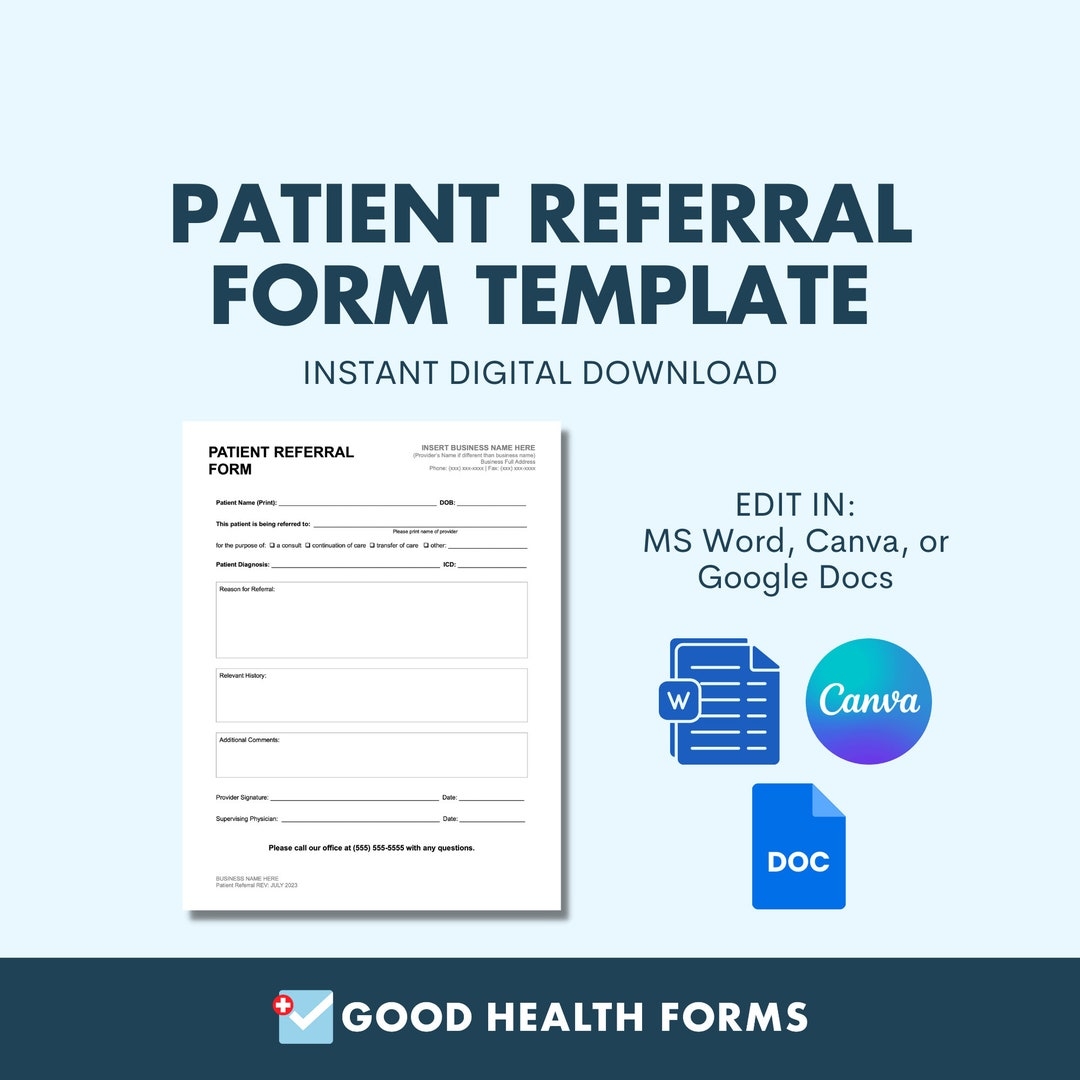 Medical Referral Form Template