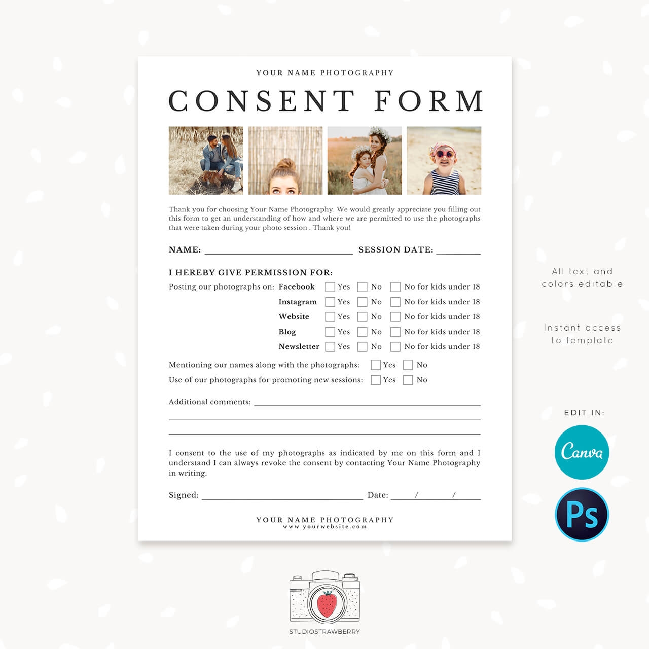 Photo Consent Form Template