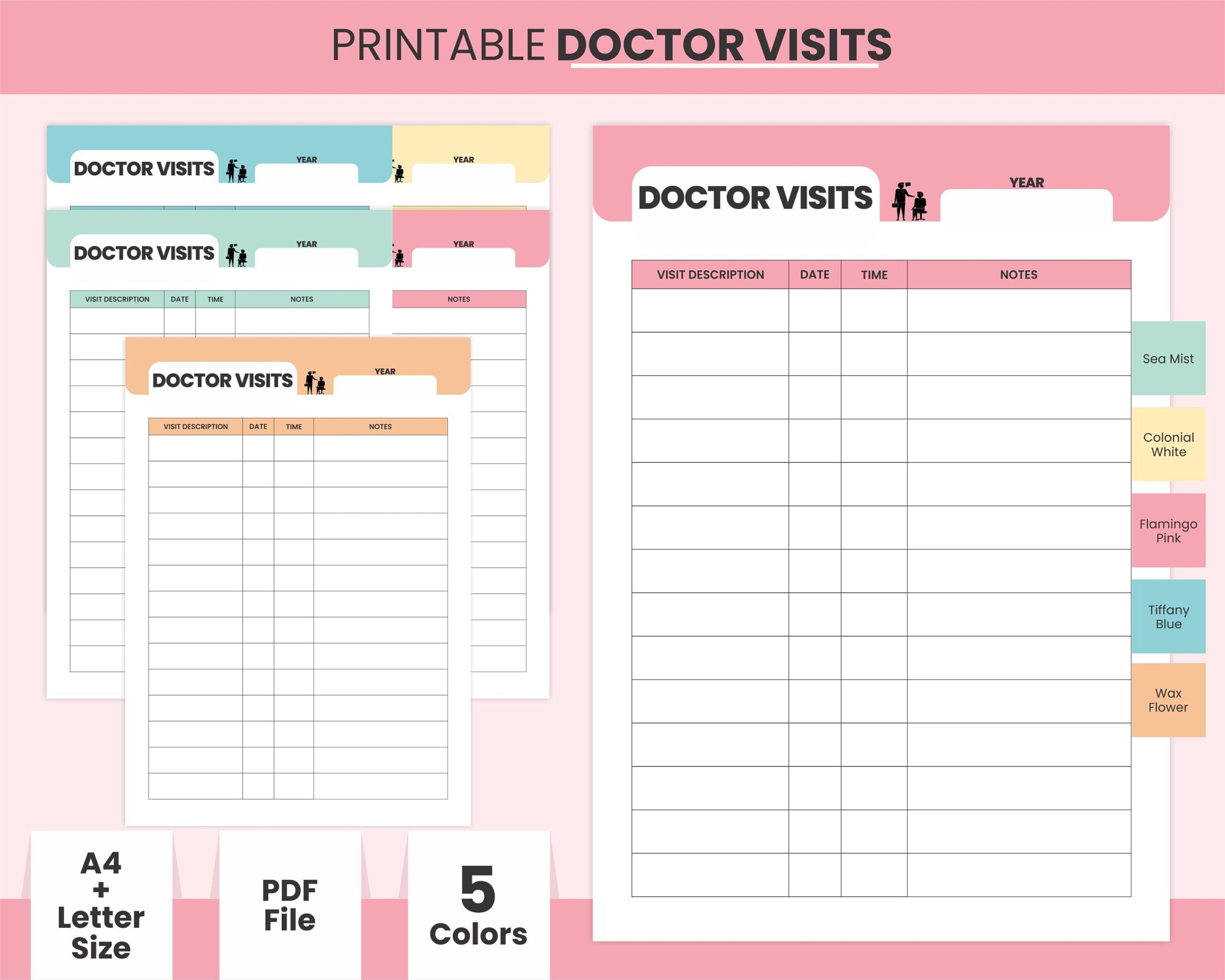 Printable Doctor Visit Form Template