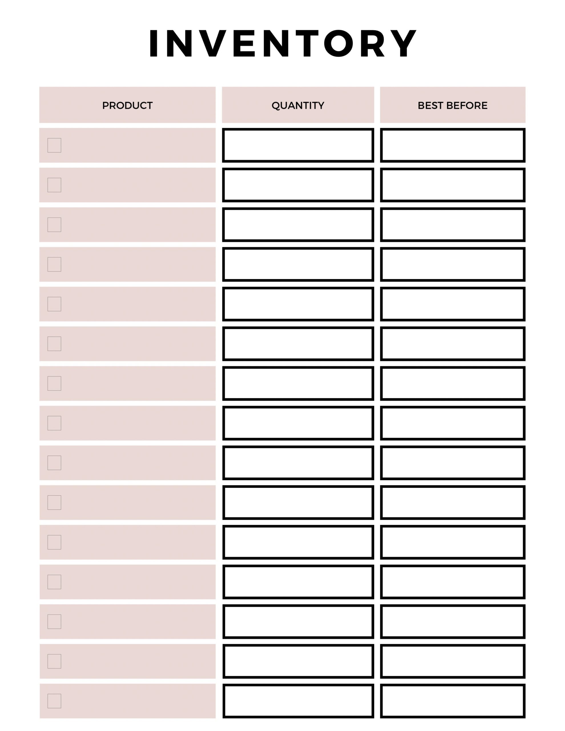 Printable Inventory Management Form Inventory Sheet Inventory 