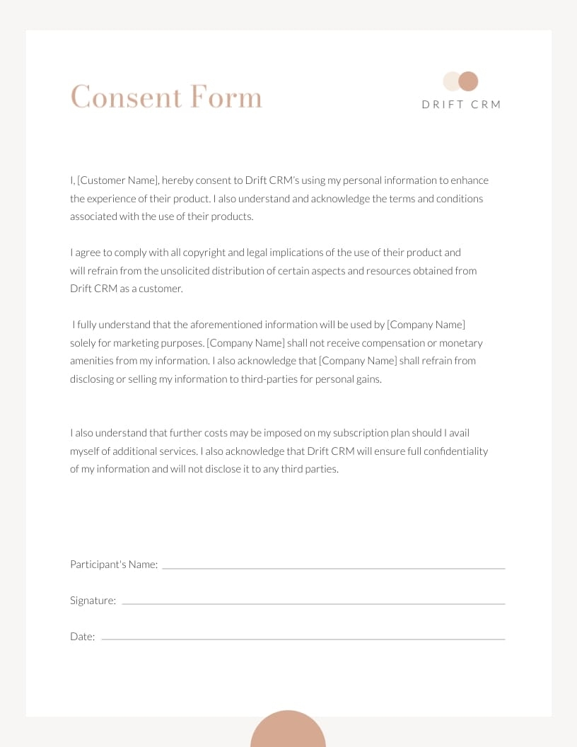 Product Consent Form Template Visme