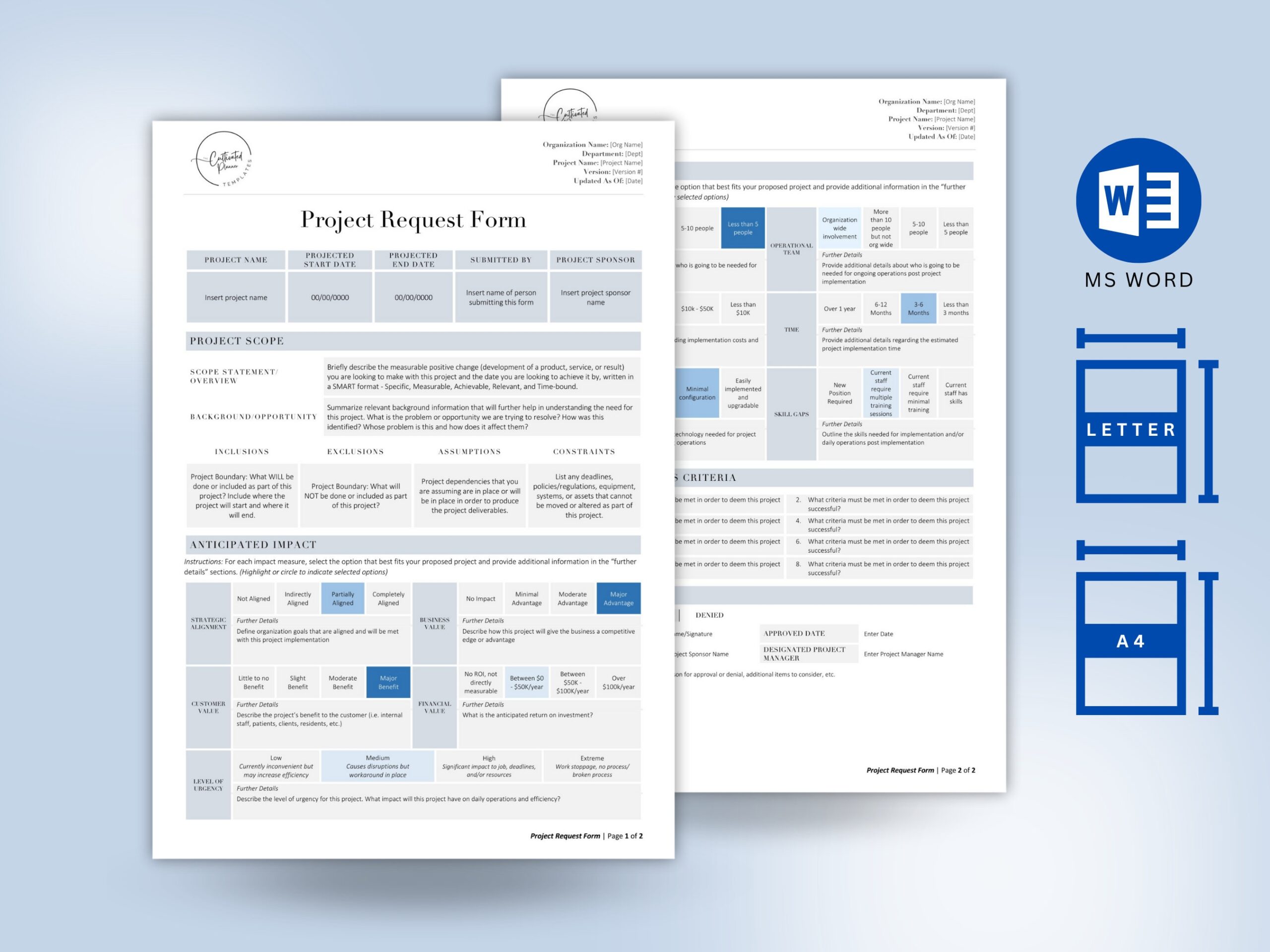 Project Request Form Template Project Management Simple Proposal Request Form Project Proposal Template IT Project Request Form Etsy