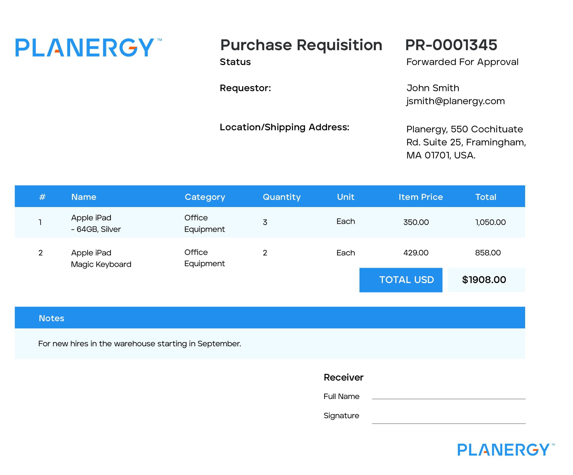 Purchase Requisition What Is It Form Templates And Why You Need Software Planergy Software